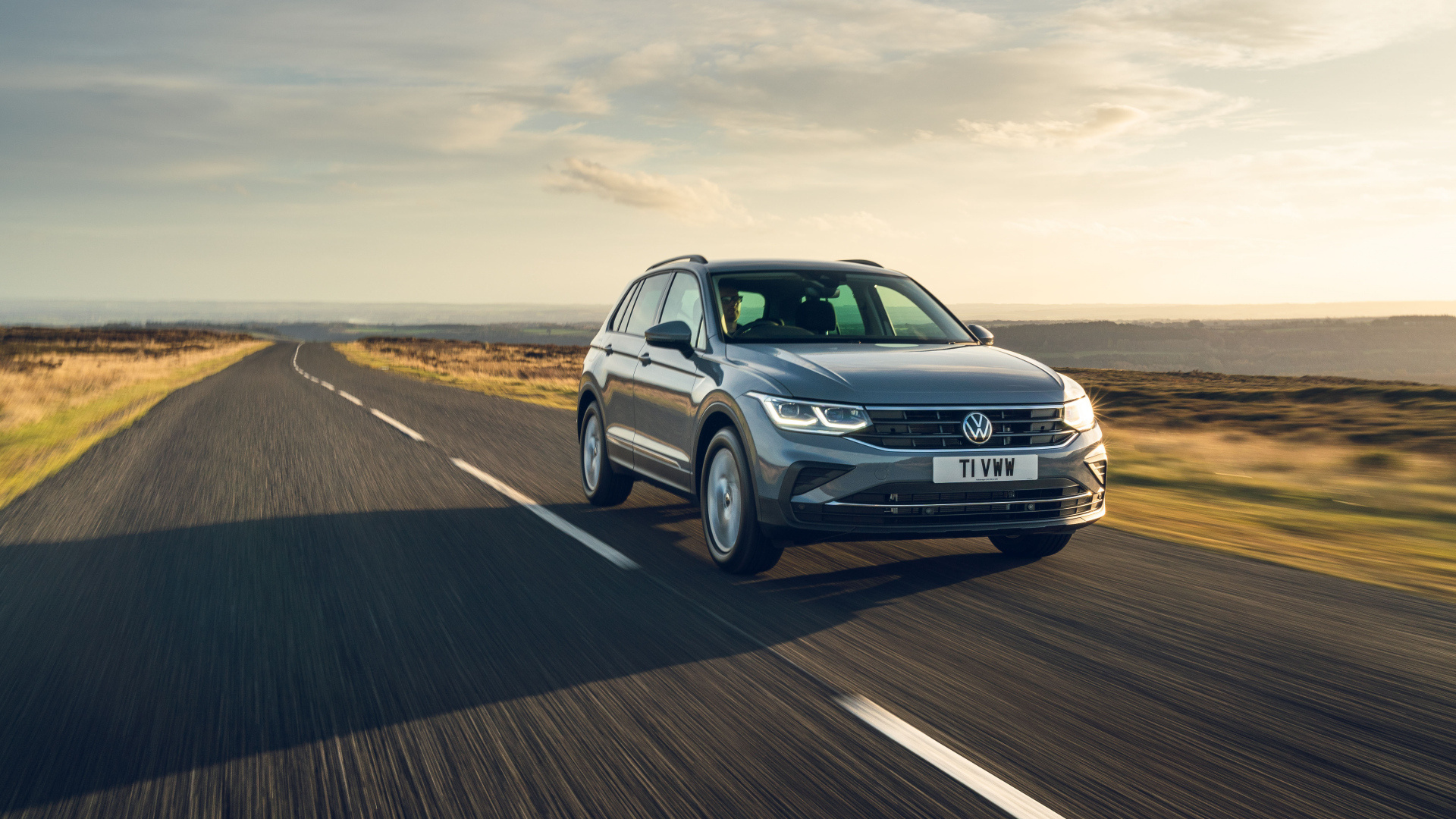 UK Version 2021, Volkswagen Tiguan Wallpaper, 1920x1080 Full HD Desktop