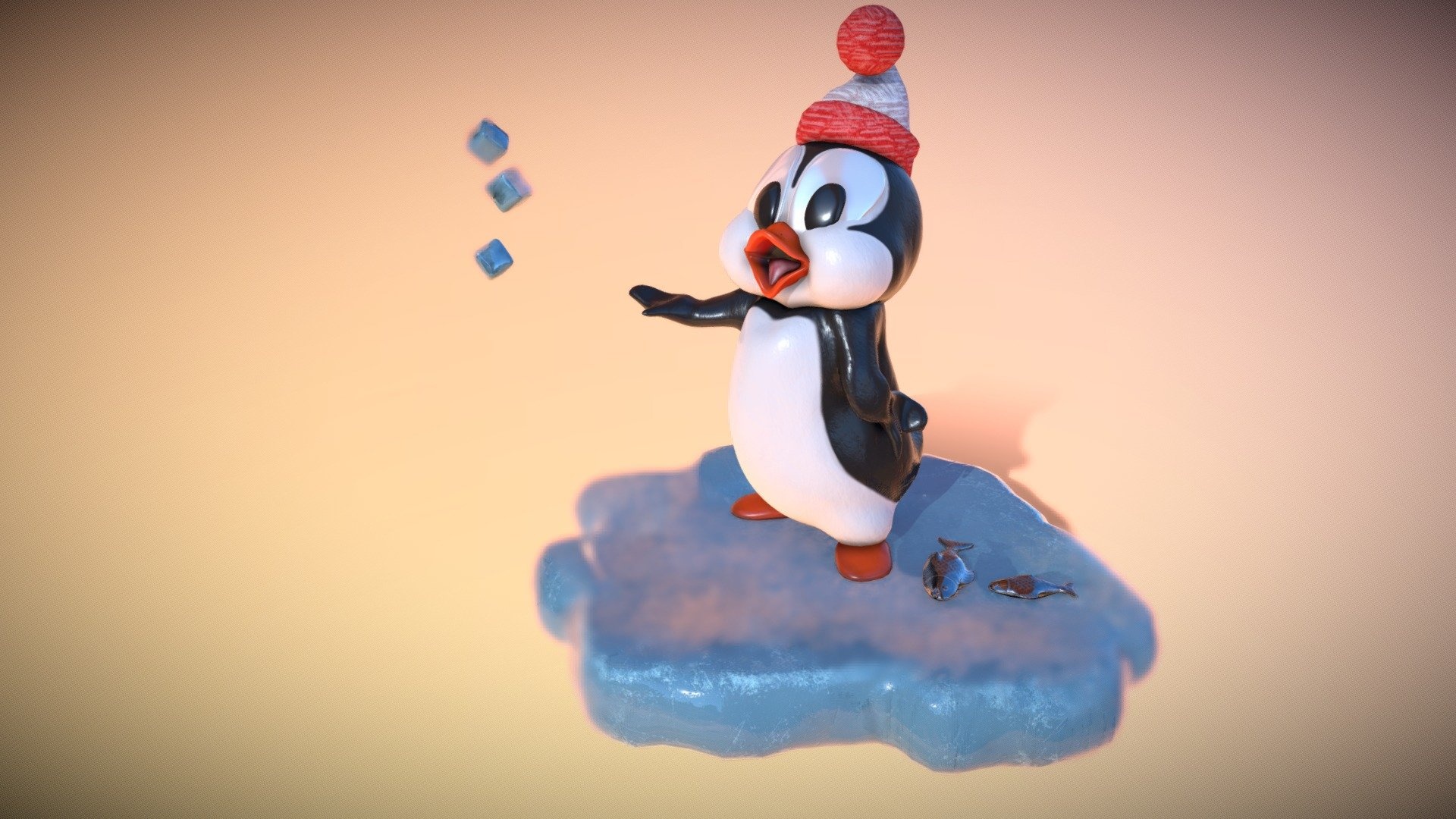 Chilly Willy Animation, Psyxodel model, Advent calendar, 1920x1080 Full HD Desktop