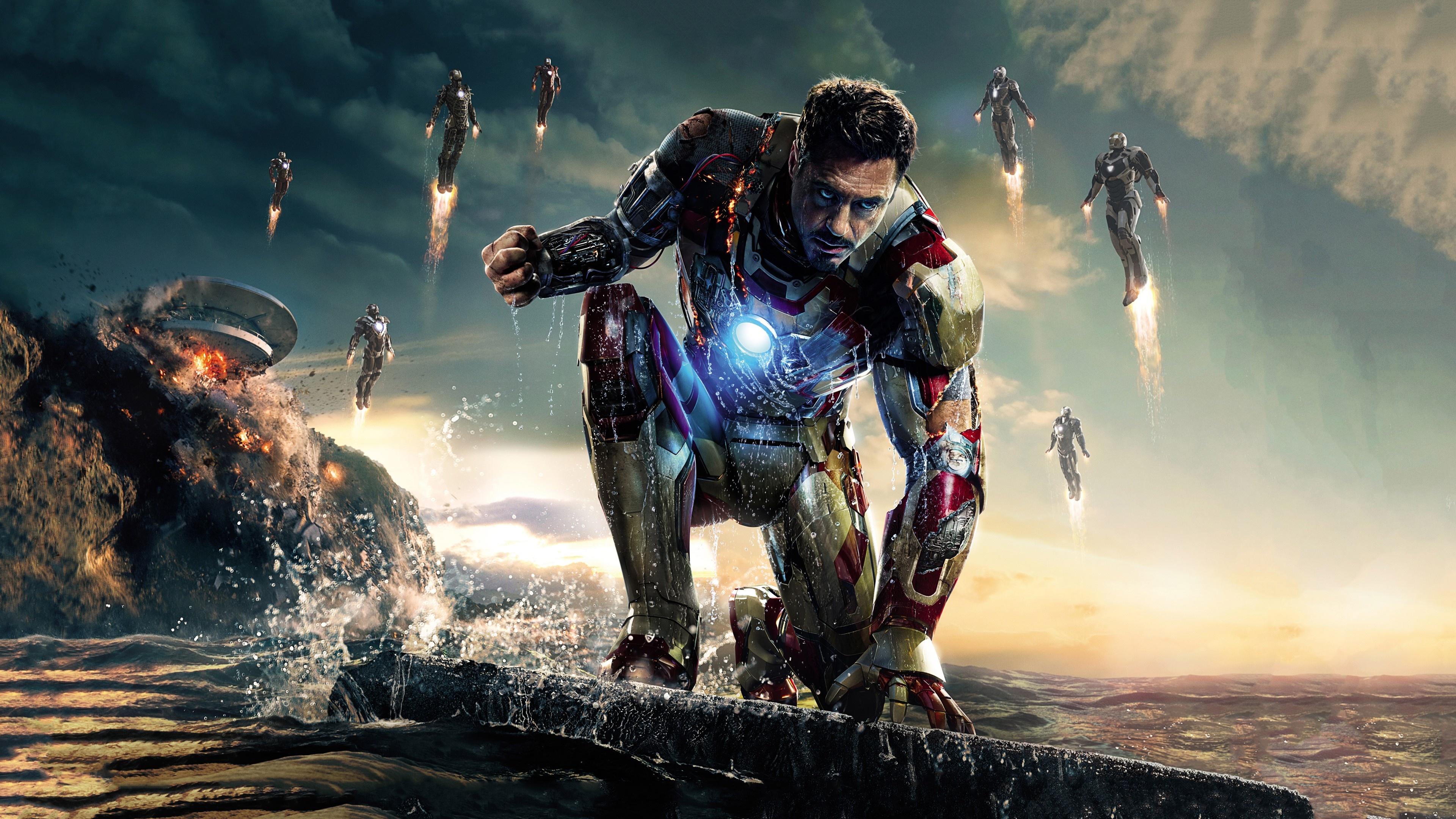 Avengers Age of Ultron, Avengers 2, Robert Downey Jr., Movie poster, 3840x2160 4K Desktop