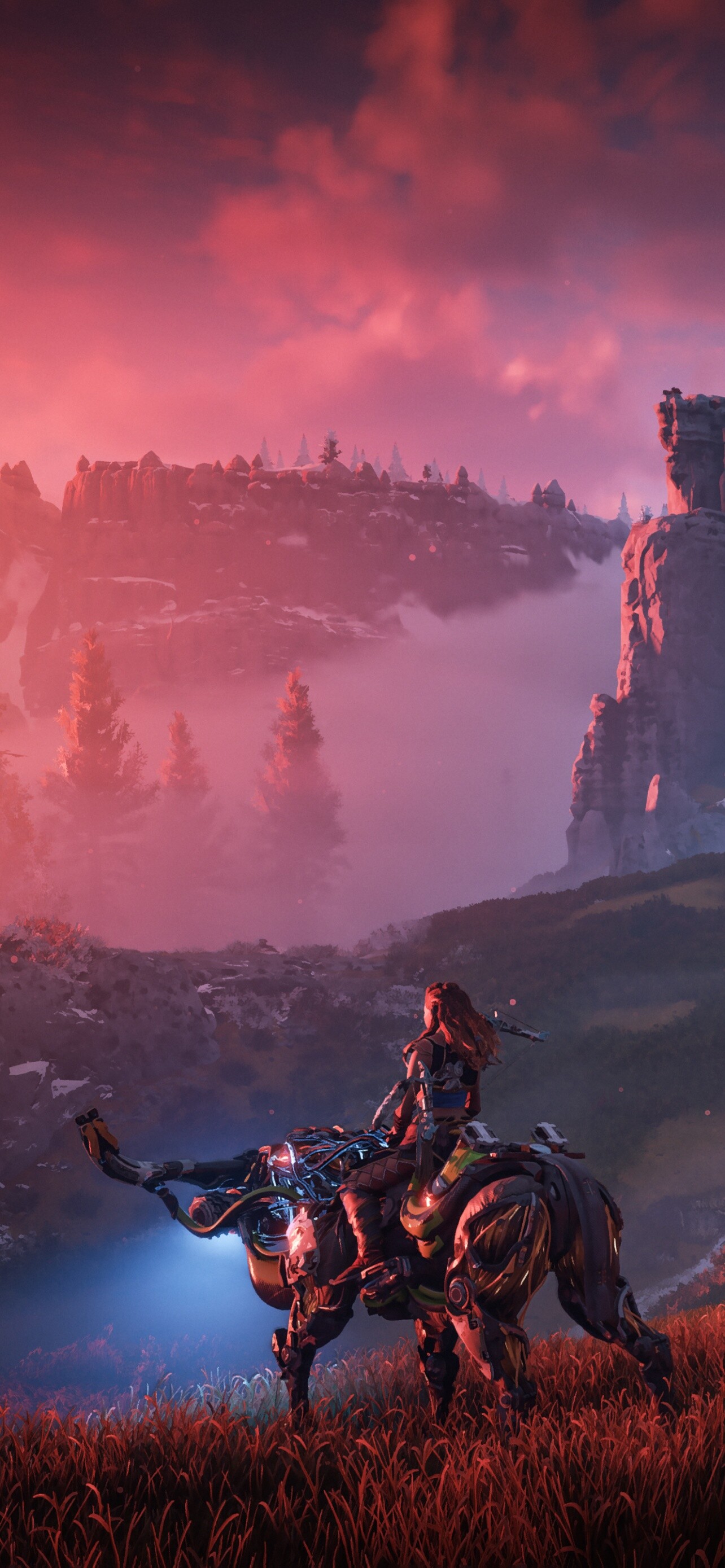 4K Aloy wallpaper, Stunning scenery, Game art, Landscape gaming, 1290x2780 HD Phone