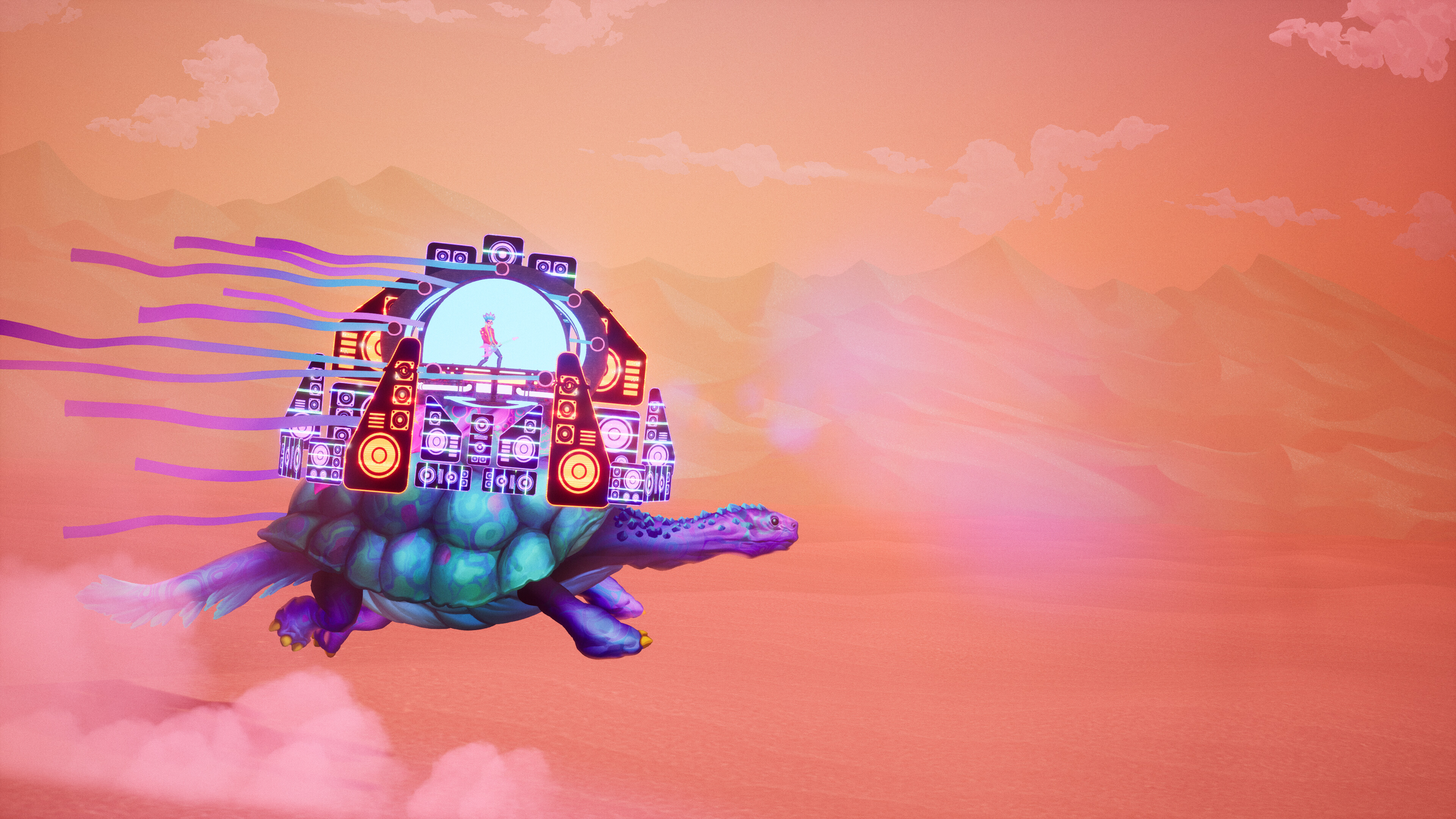 The Artful Escape, 4K Ultra HD wallpaper, Cosmic guitar hero, Vibrant background, 3840x2160 4K Desktop