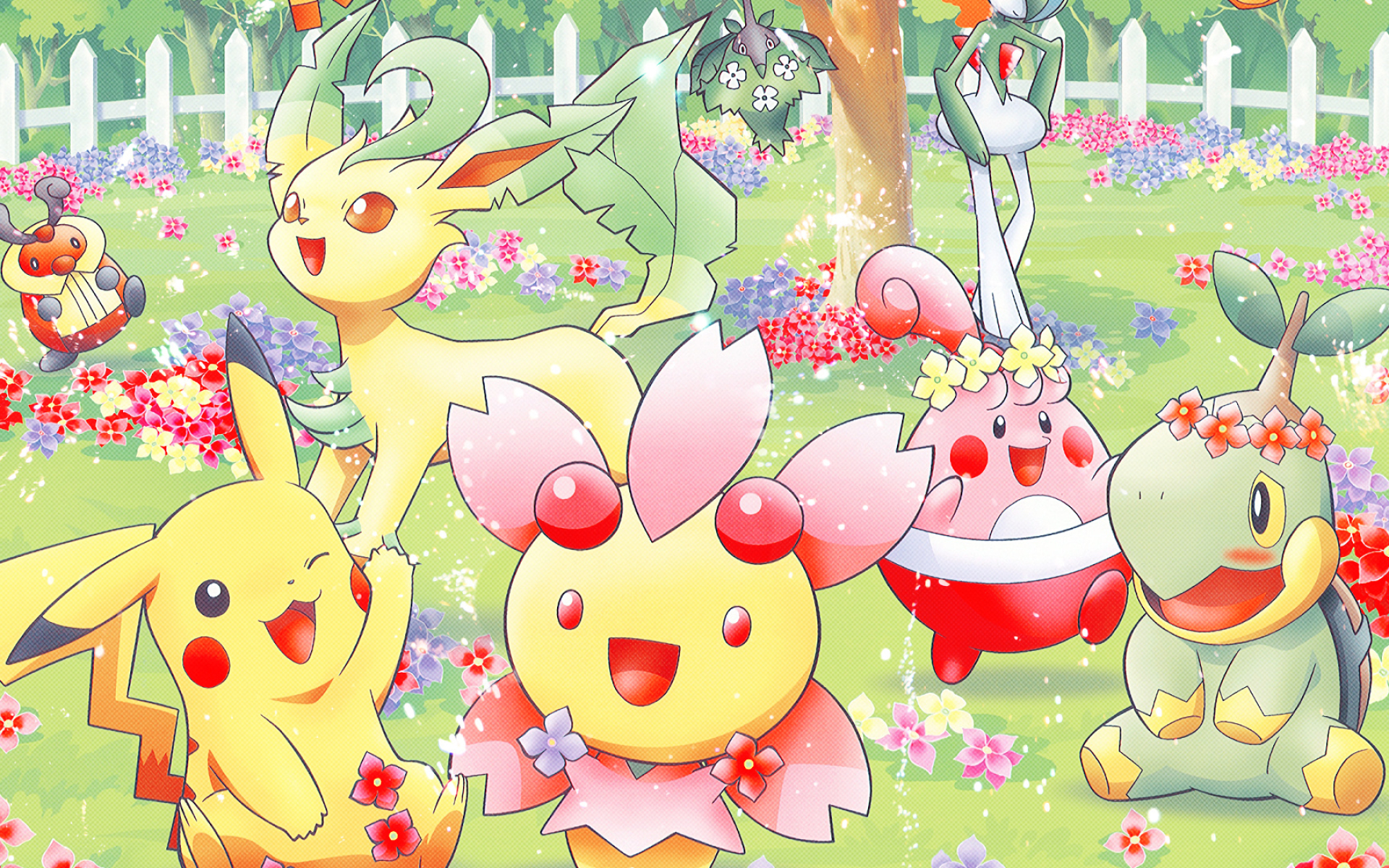Leafeon Pokmon HD wallpapers, Nature-themed artwork, Lush backgrounds, Serene atmosphere, 1920x1200 HD Desktop