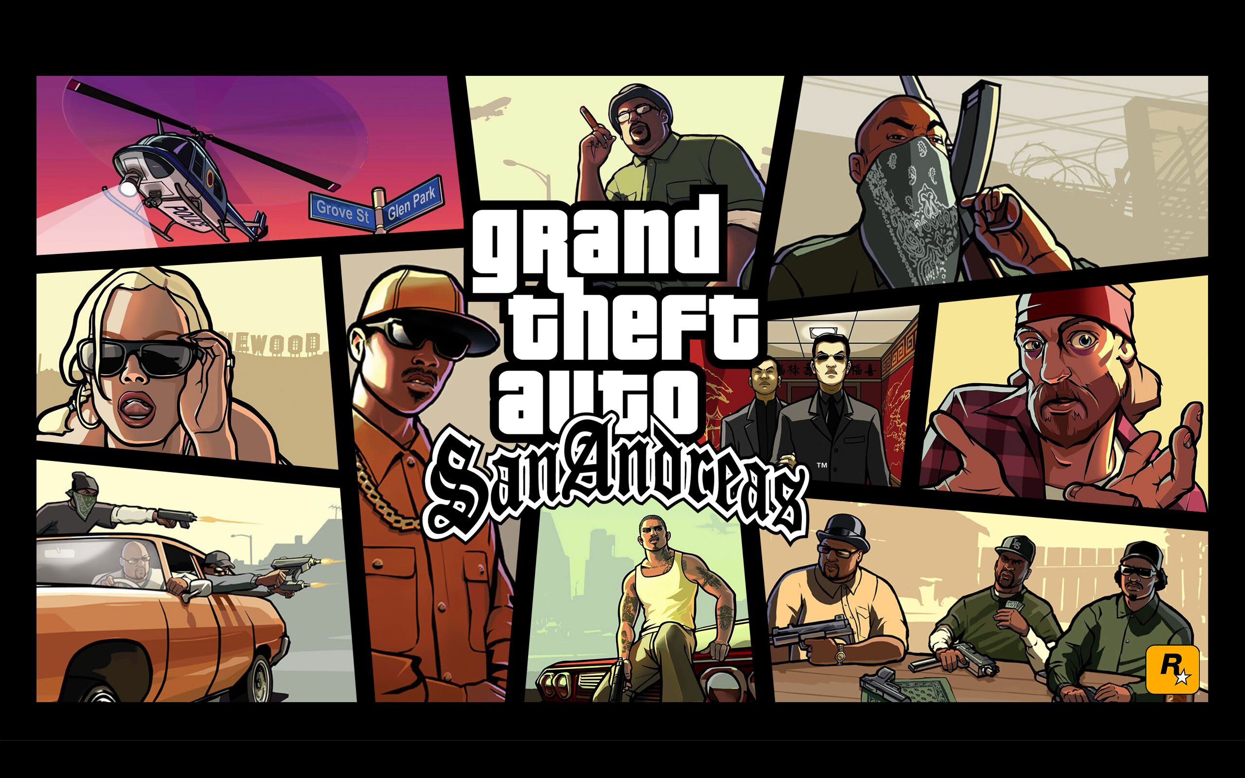 Grand Theft Auto: San Andreas, Custom templates, Unique wallpapers, Gaming creativity, 2560x1600 HD Desktop