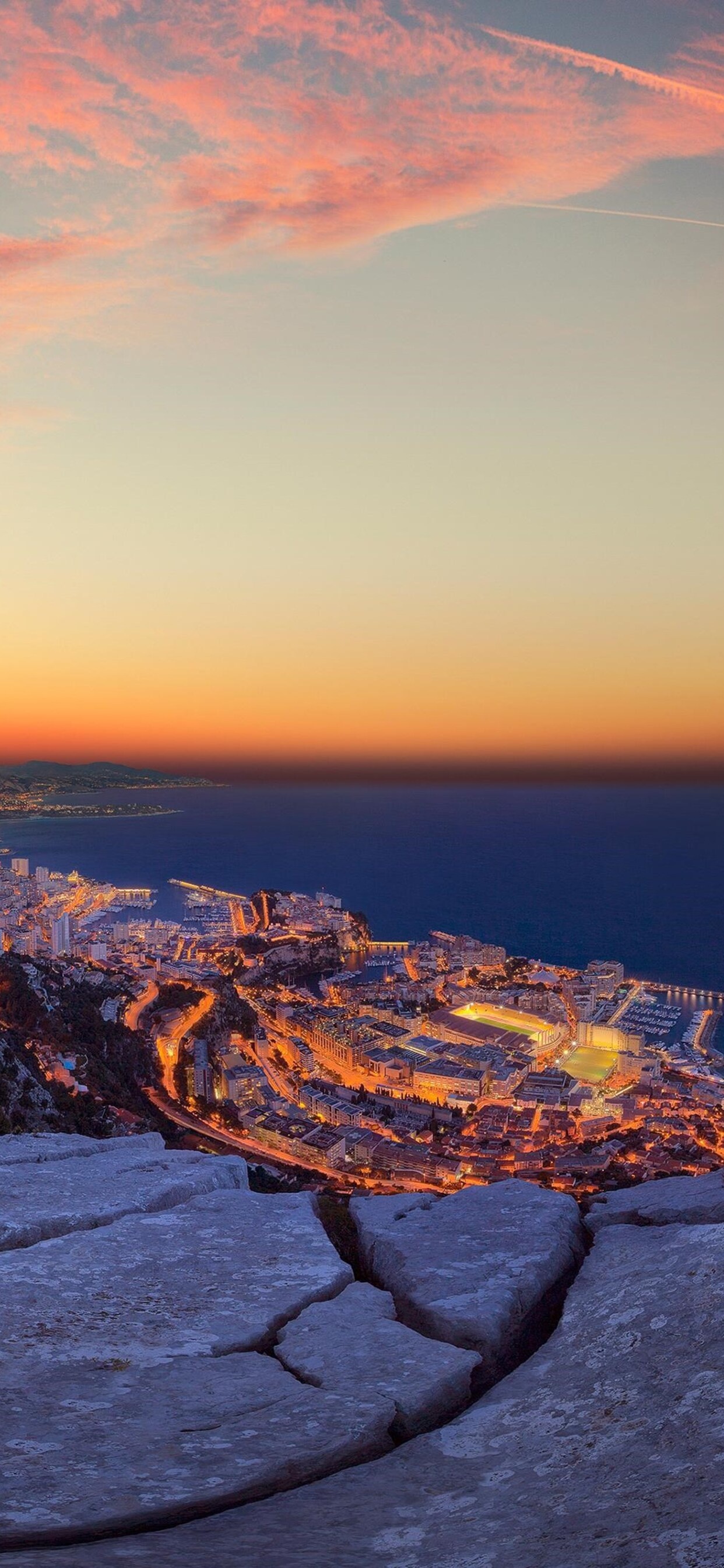 Monaco rocks, City view iPhone, HD 4K wallpapers, Travels, 1250x2690 HD Phone