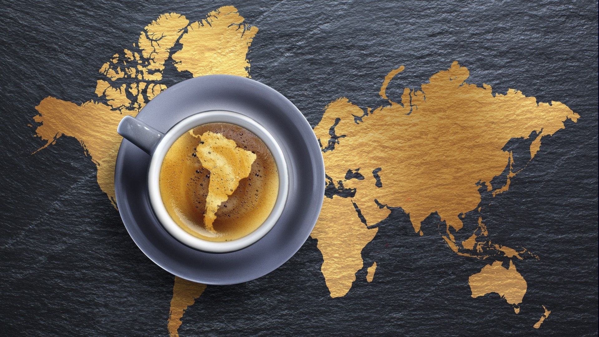 Coffee map art, HD artist wallpaper, Creative graphics, Coffee culture, 1920x1080 Full HD Desktop