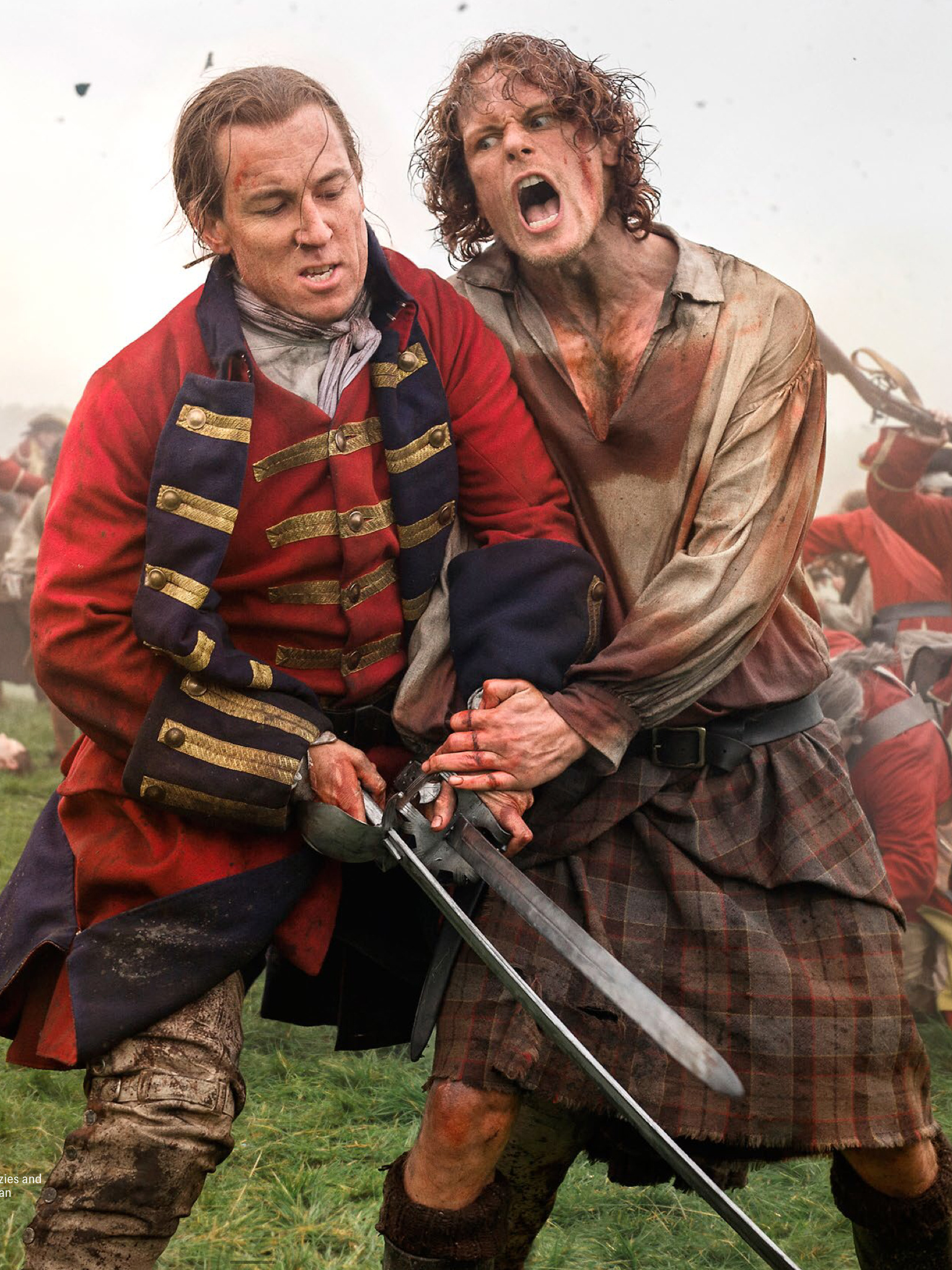 Sam and Cait, EW Magazine, Outlander Characters, TV Series, 1540x2050 HD Phone