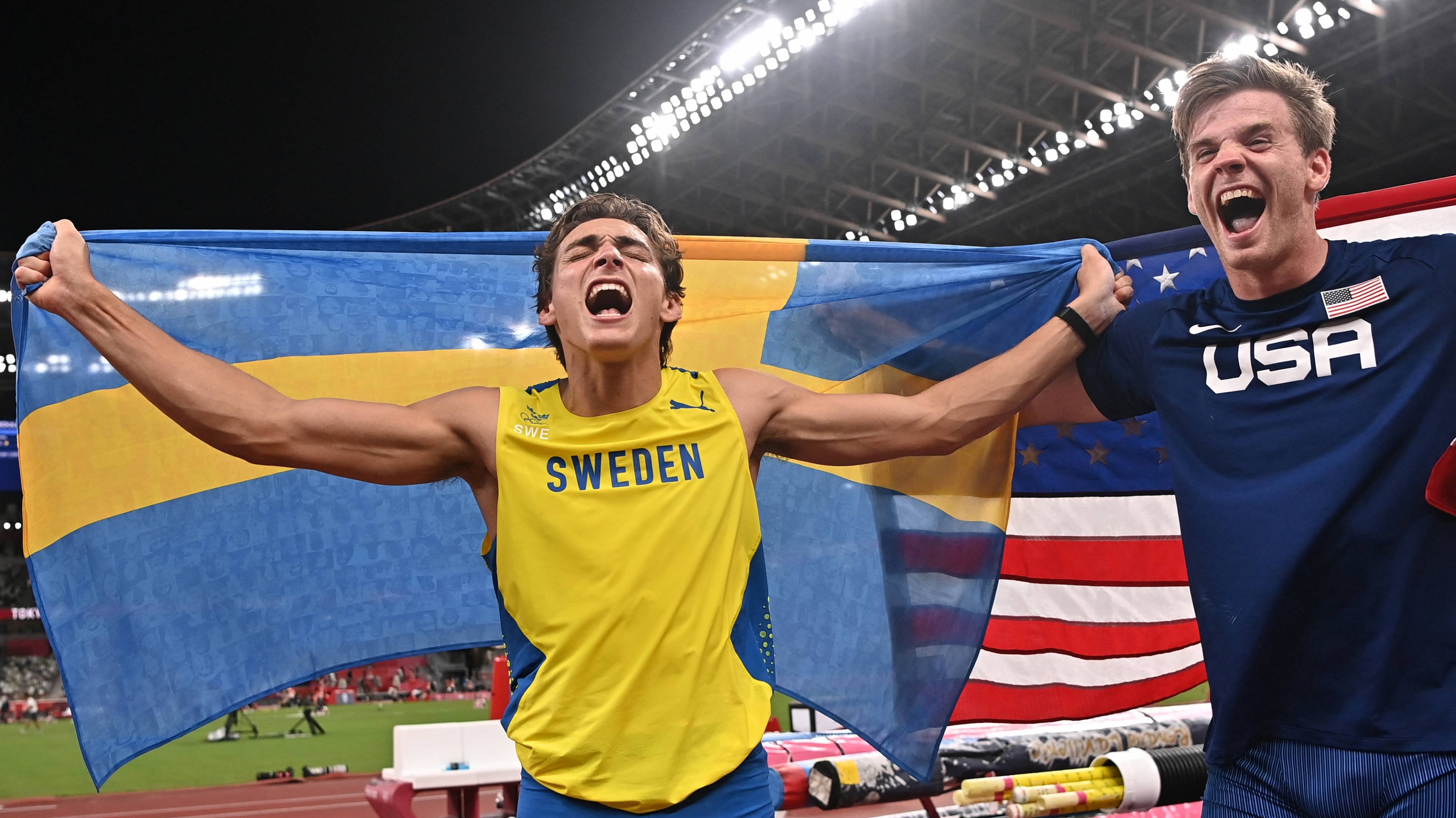 Armand Duplantis, Olympic title, Pole vault, Vloon's support role, 3840x2160 4K Desktop