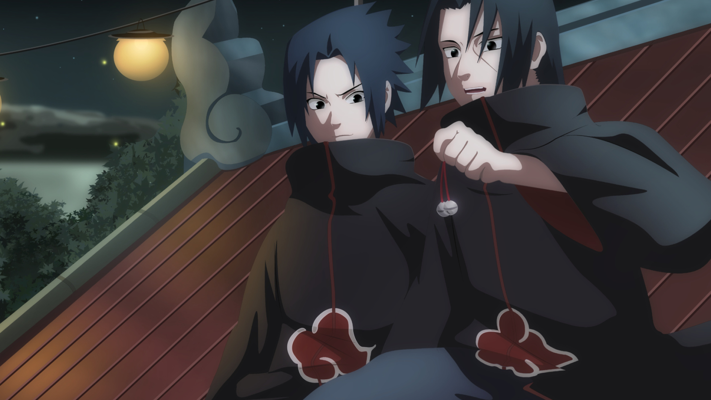 Sasuke Uchiha, Itachi Uchiha, Akatsuki cloak, HD Desktop wallpaper