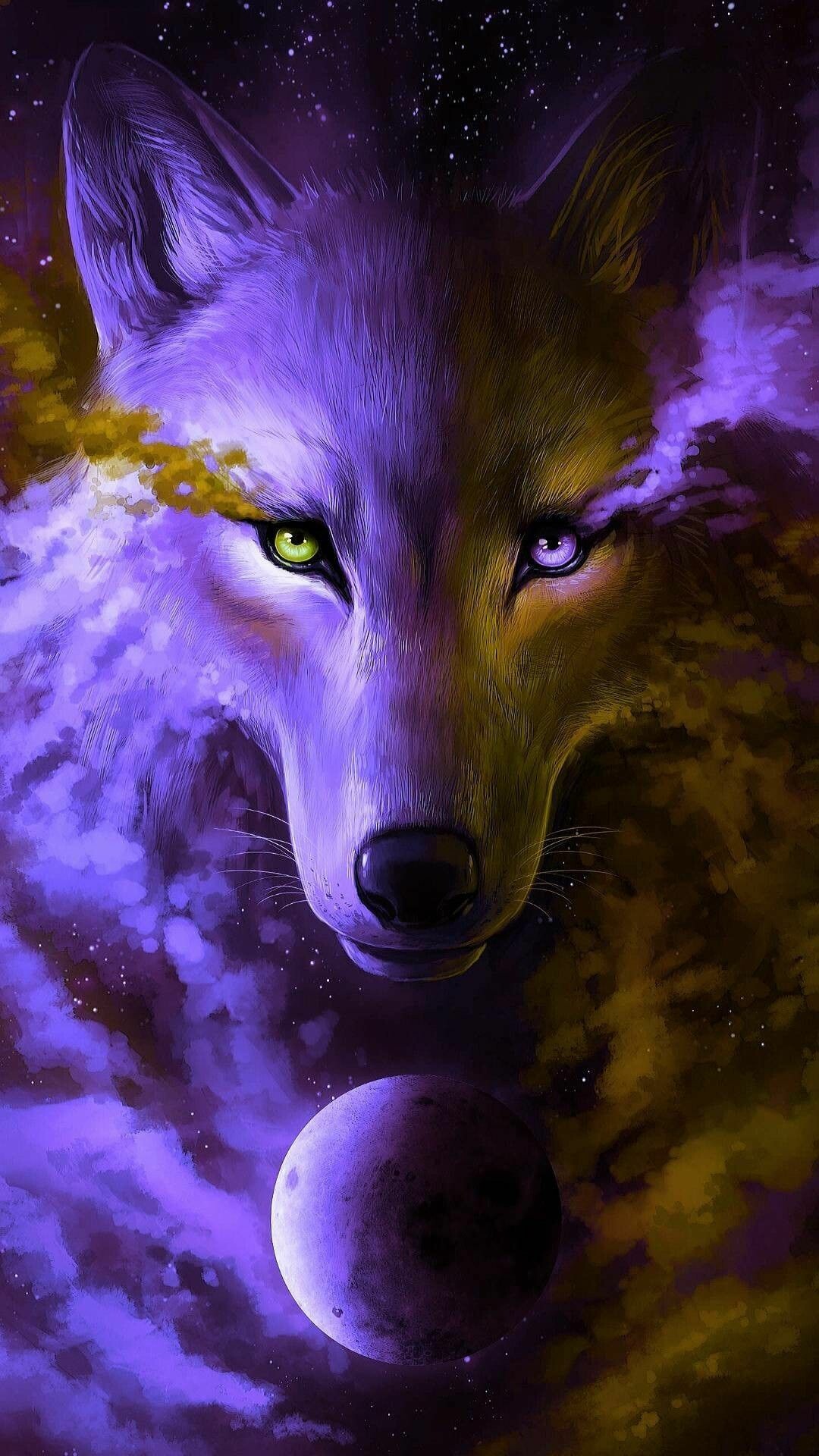 Spirit wolf, Majestic creature, Wild nature, Powerful presence, 1080x1920 Full HD Phone