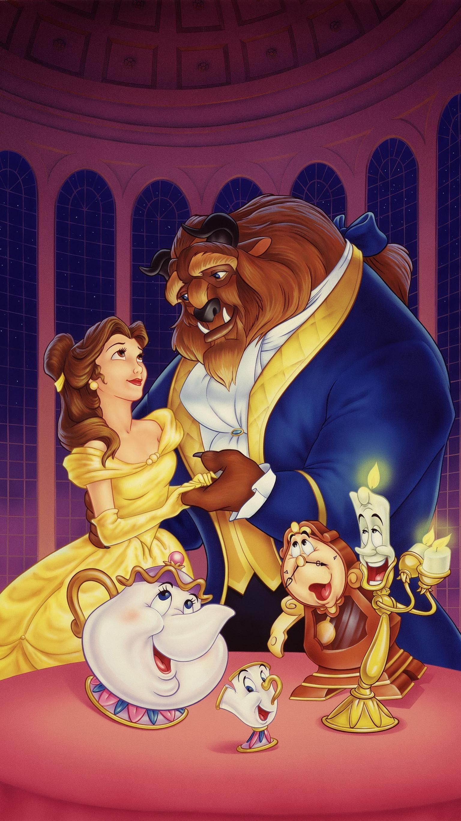 Beauty and the Beast 1991, Phone wallpaper, 1540x2740 HD Phone