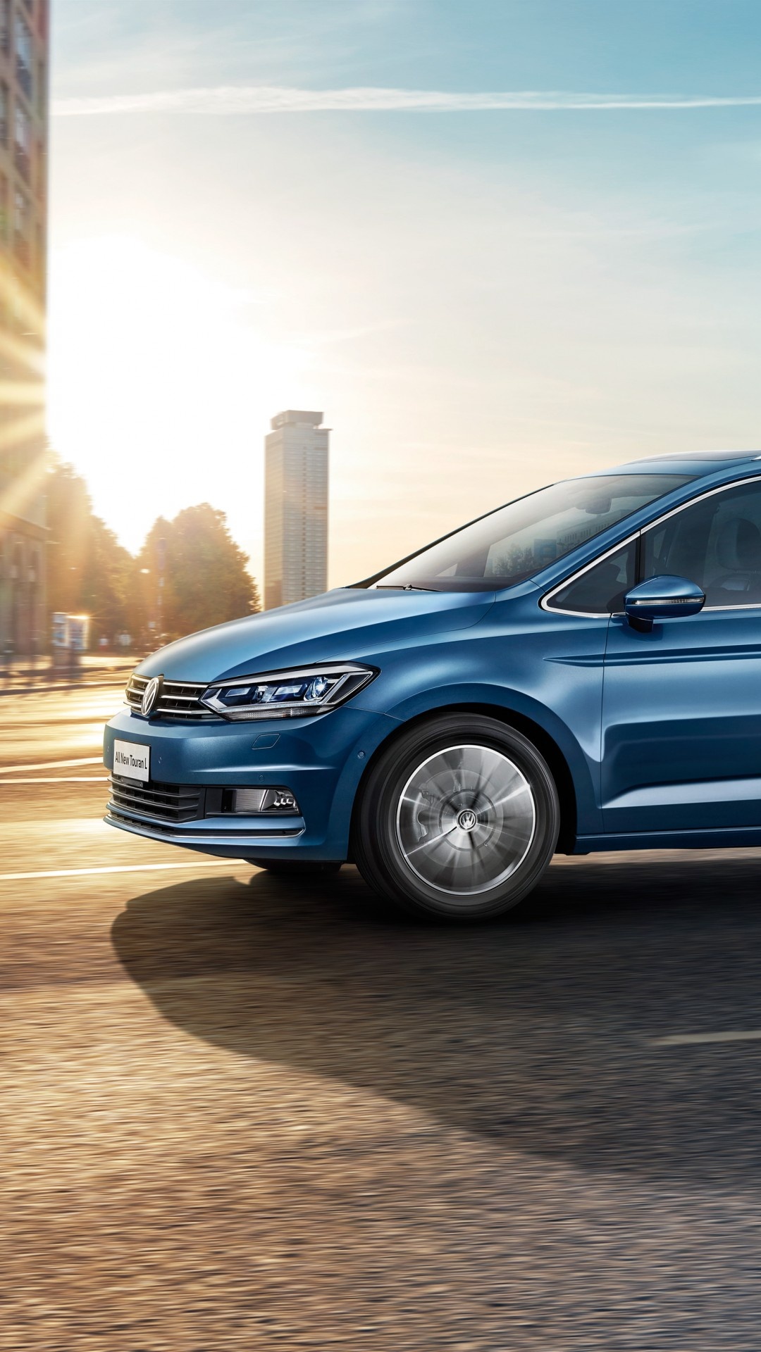 Volkswagen Touran, Sedan blue cars, Bikes, 9787, 1080x1920 Full HD Phone