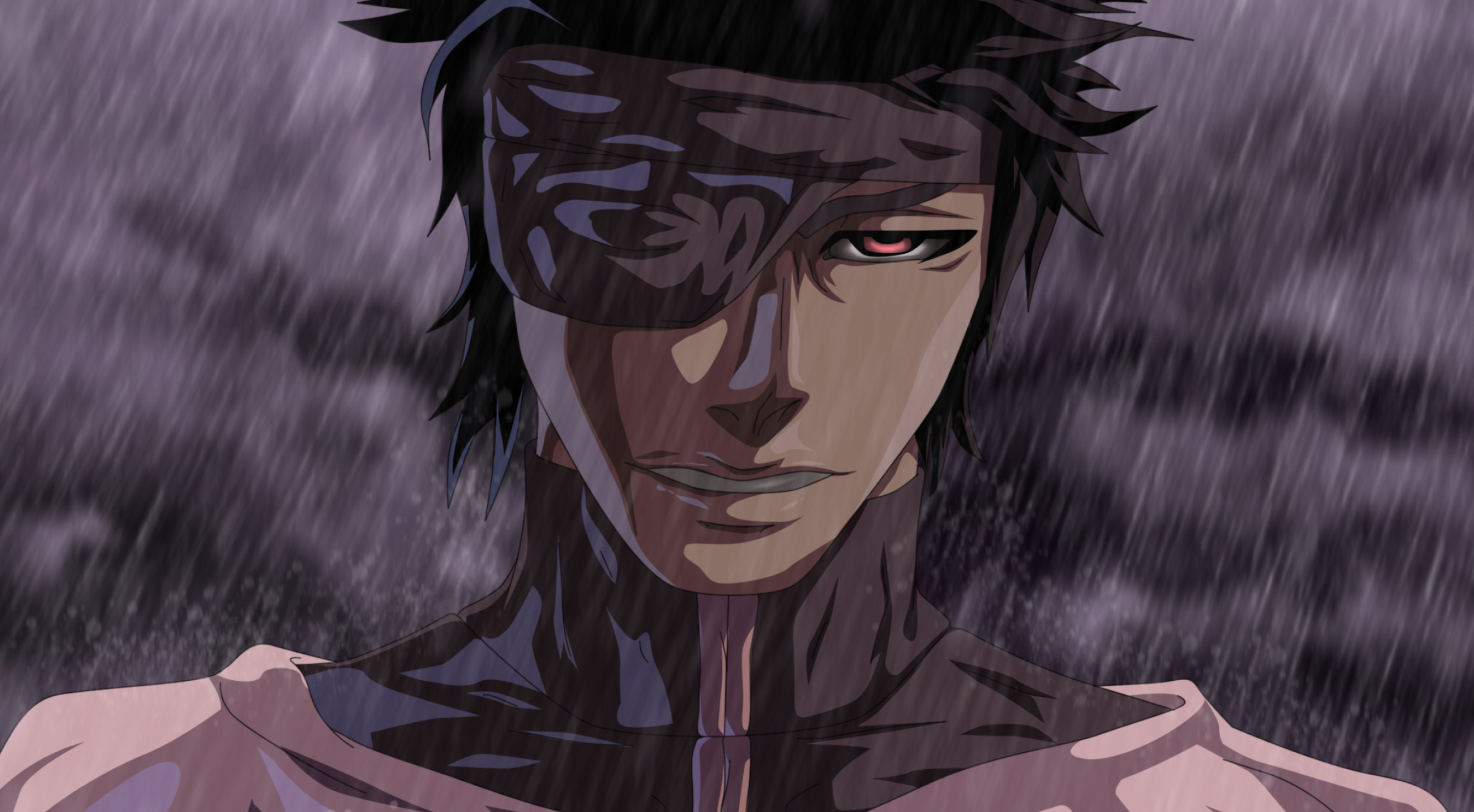 Sosuke Aizen, Bleach Thousand-Year Blood War, black eyepatch restraint, HD Desktop wallpaper
