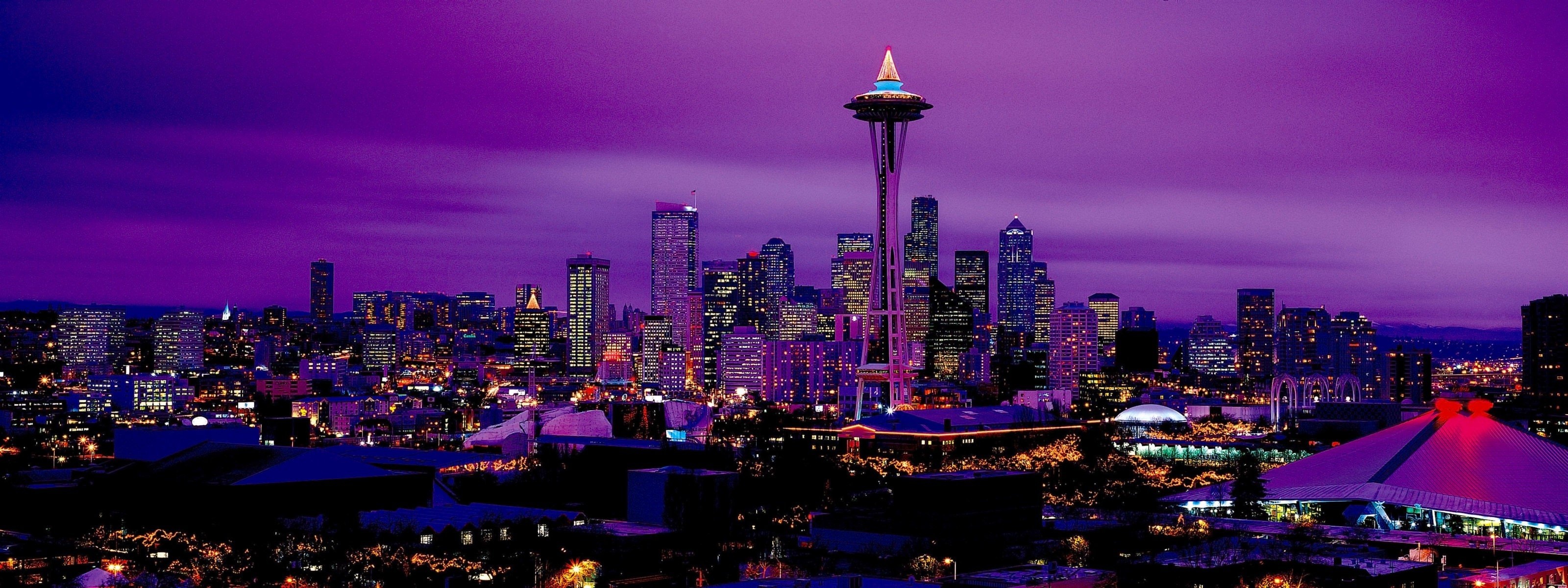 Seattle, Free wallpaper download, Dual monitor, Computer delight, 3200x1200 Dual Screen Desktop