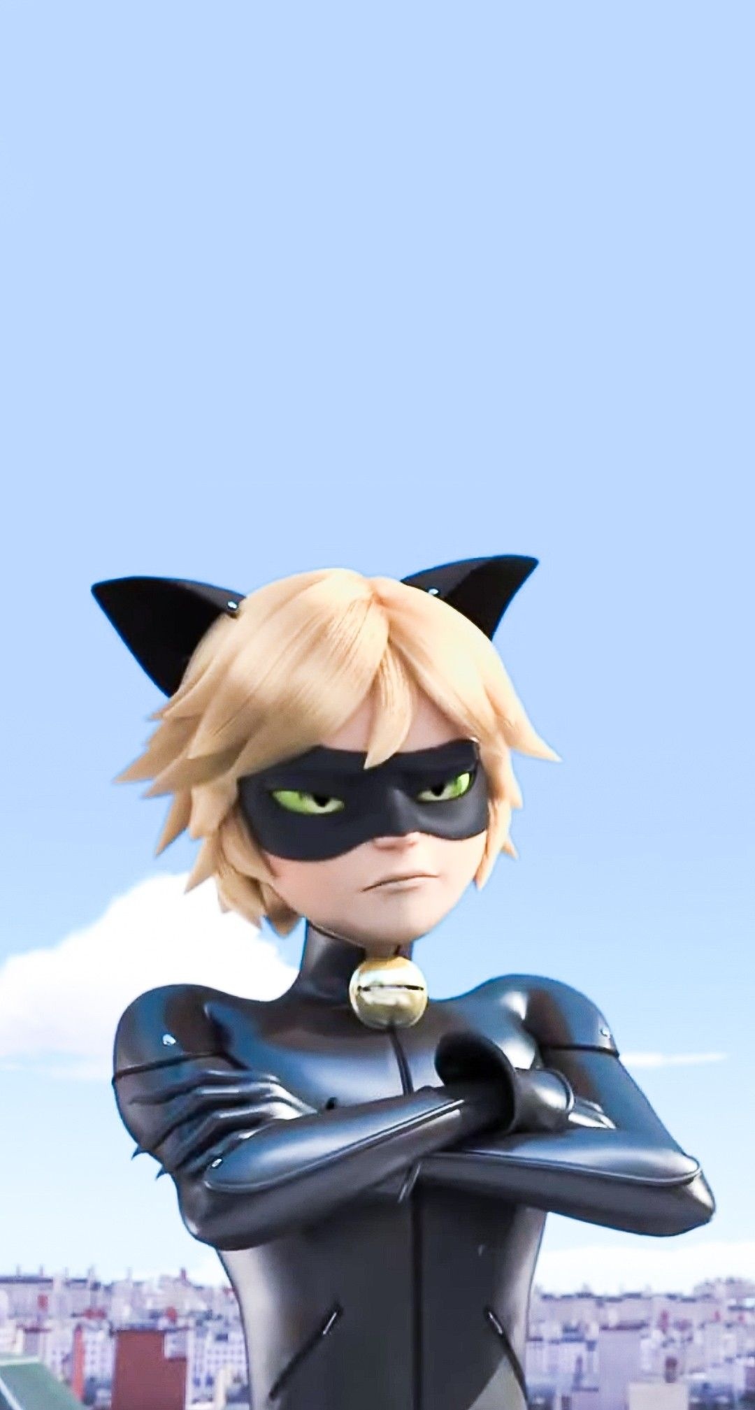 Cat Noir lockscreen, Miraculous Ladybug movie, Memorable moments, Aww-worthy expressions, 1080x2020 HD Phone