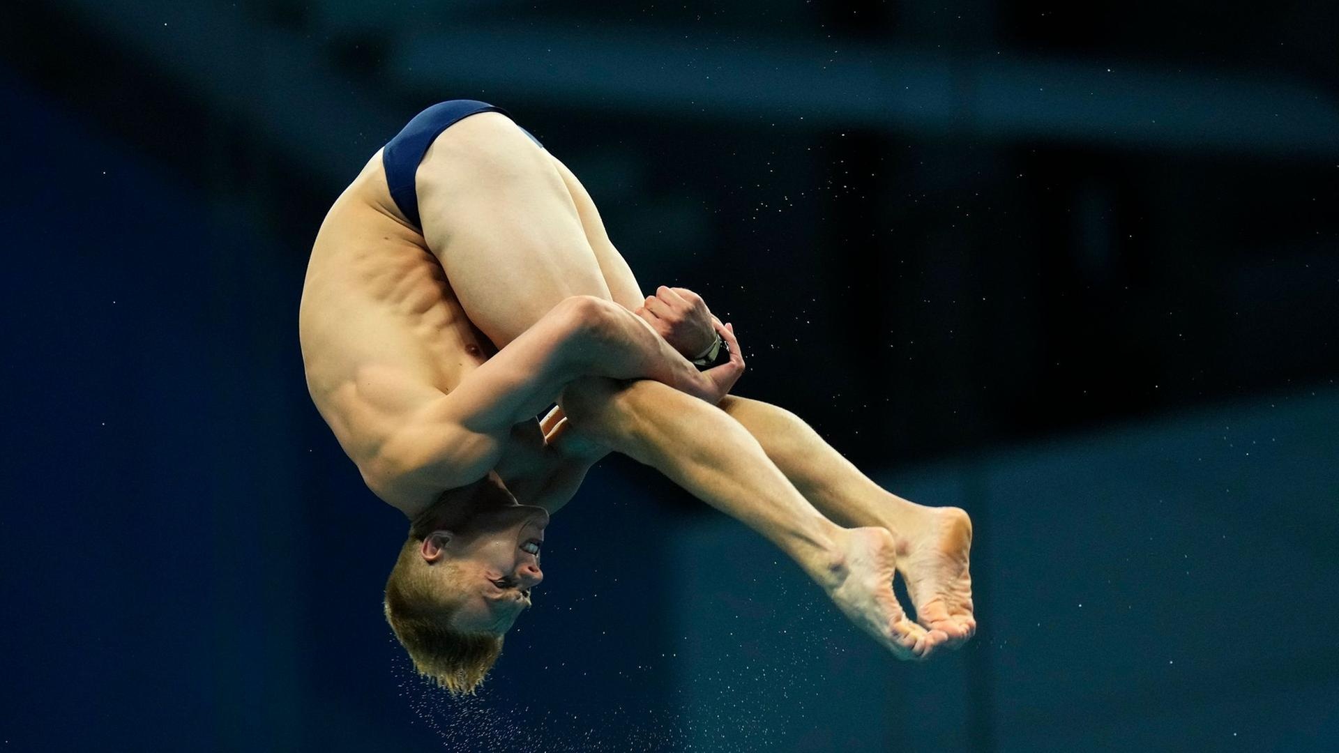 Timo Barthel, German diver, One-meter final, World swimming championship, 1920x1080 Full HD Desktop