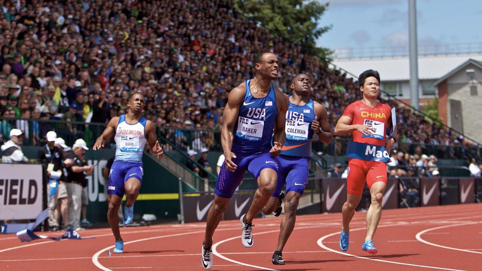 Christian Coleman, Sprinter Bingtian clocks personal best, 1920x1080 Full HD Desktop