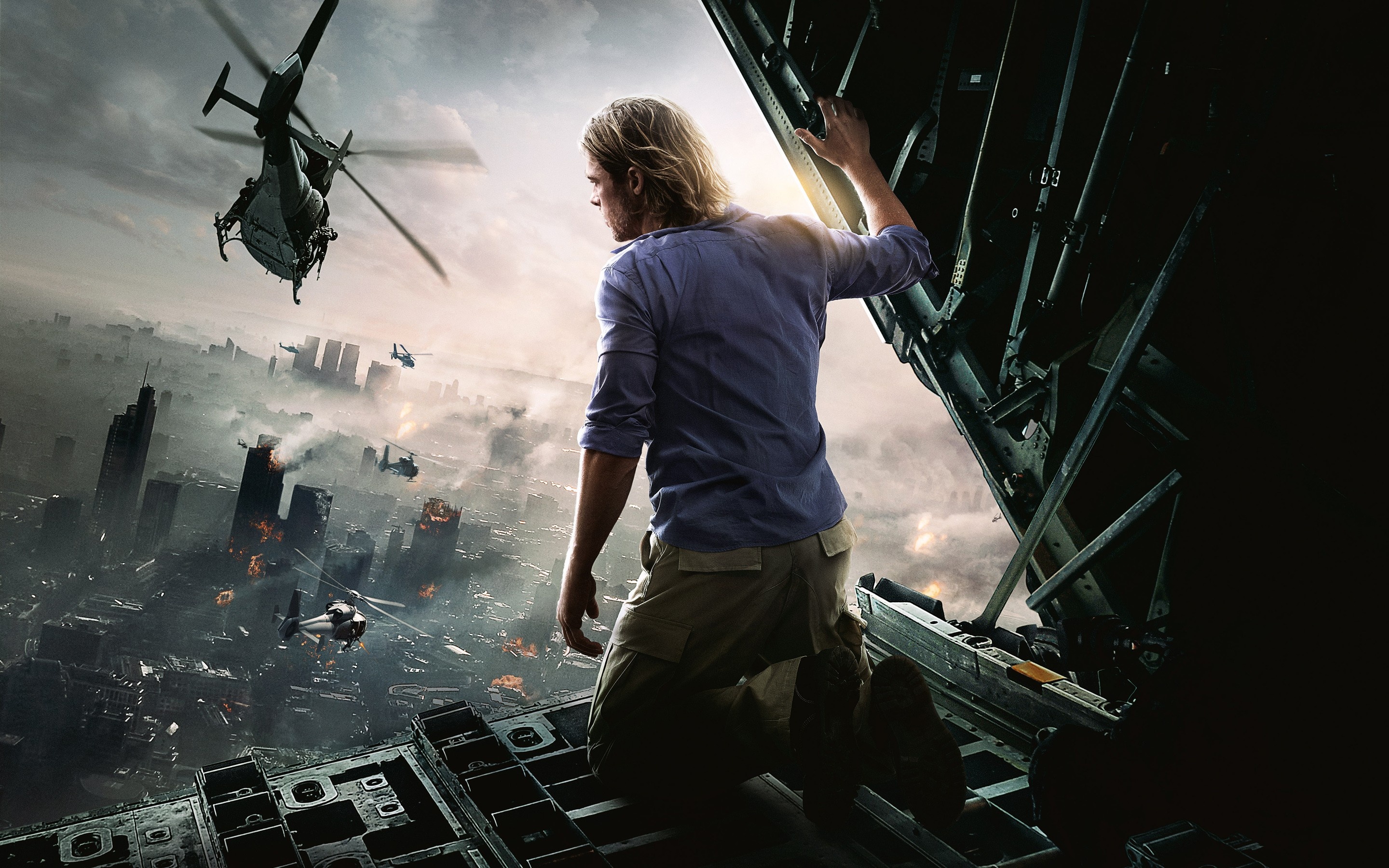 World War Z, Brad Pitt Wallpaper, 2880x1800 HD Desktop