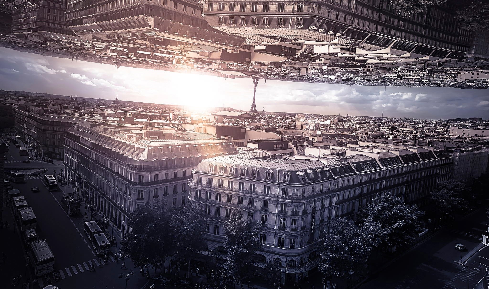 Inception, City maze, Surreal landscapes, Dream architecture, 2050x1220 HD Desktop