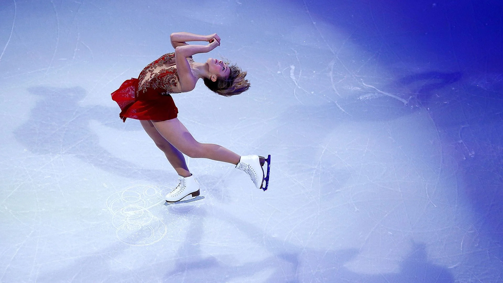 Ice skating artistry, Graceful movements, Spectacular spins, Showcasing talent, 1920x1080 Full HD Desktop