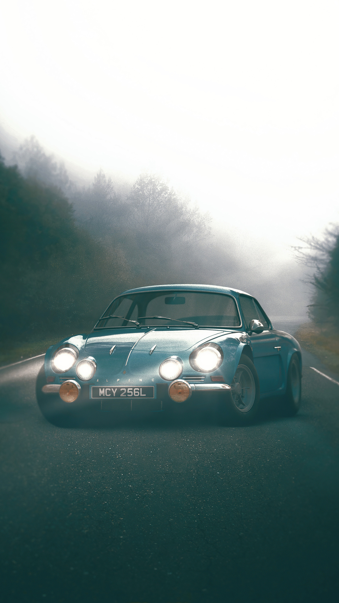 Alpine A110, Classic Car, Pixels, Design, Art, 1080x1920 Full HD Phone