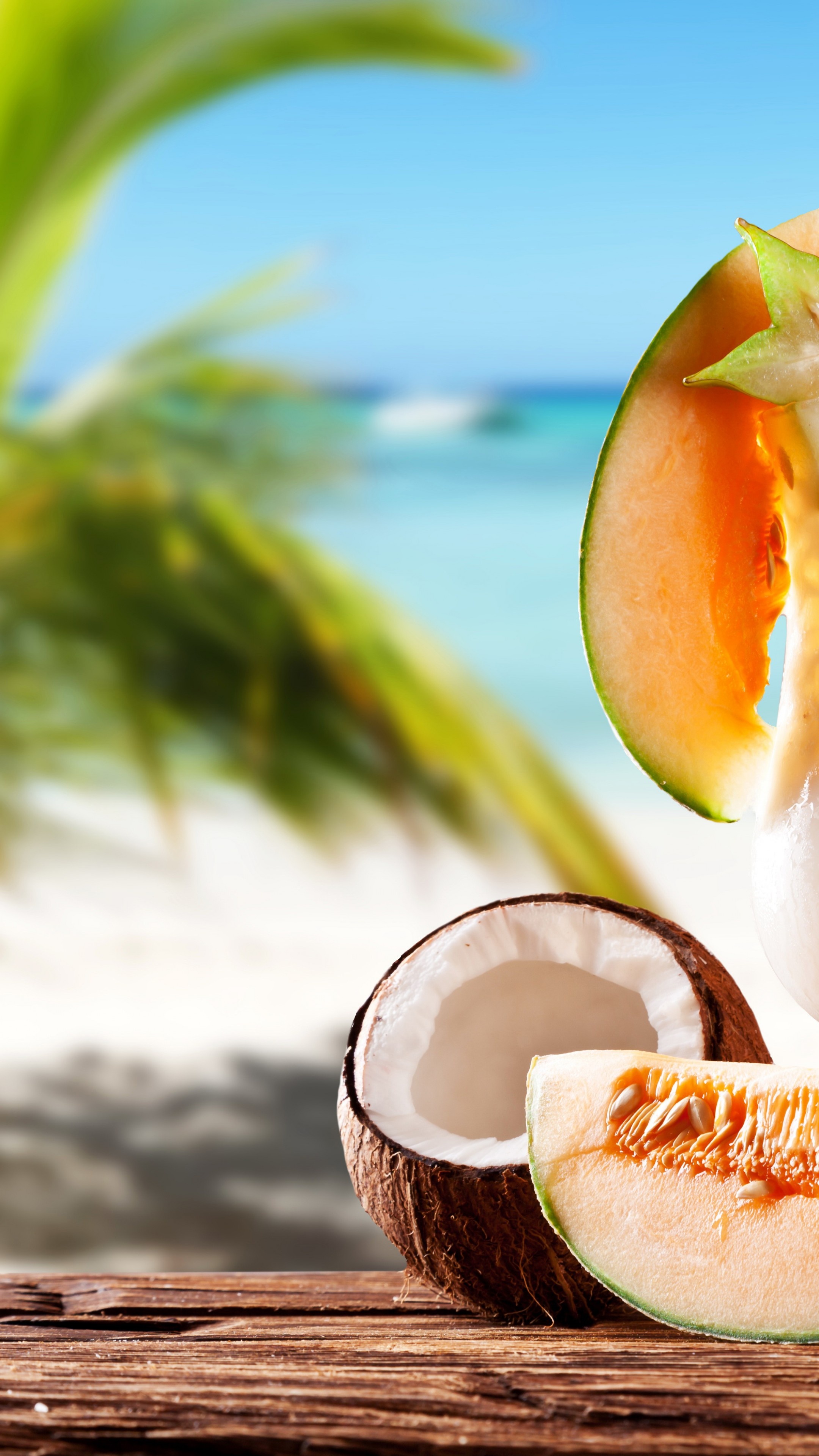 Melon, Coconuts Wallpaper, 2160x3840 4K Phone
