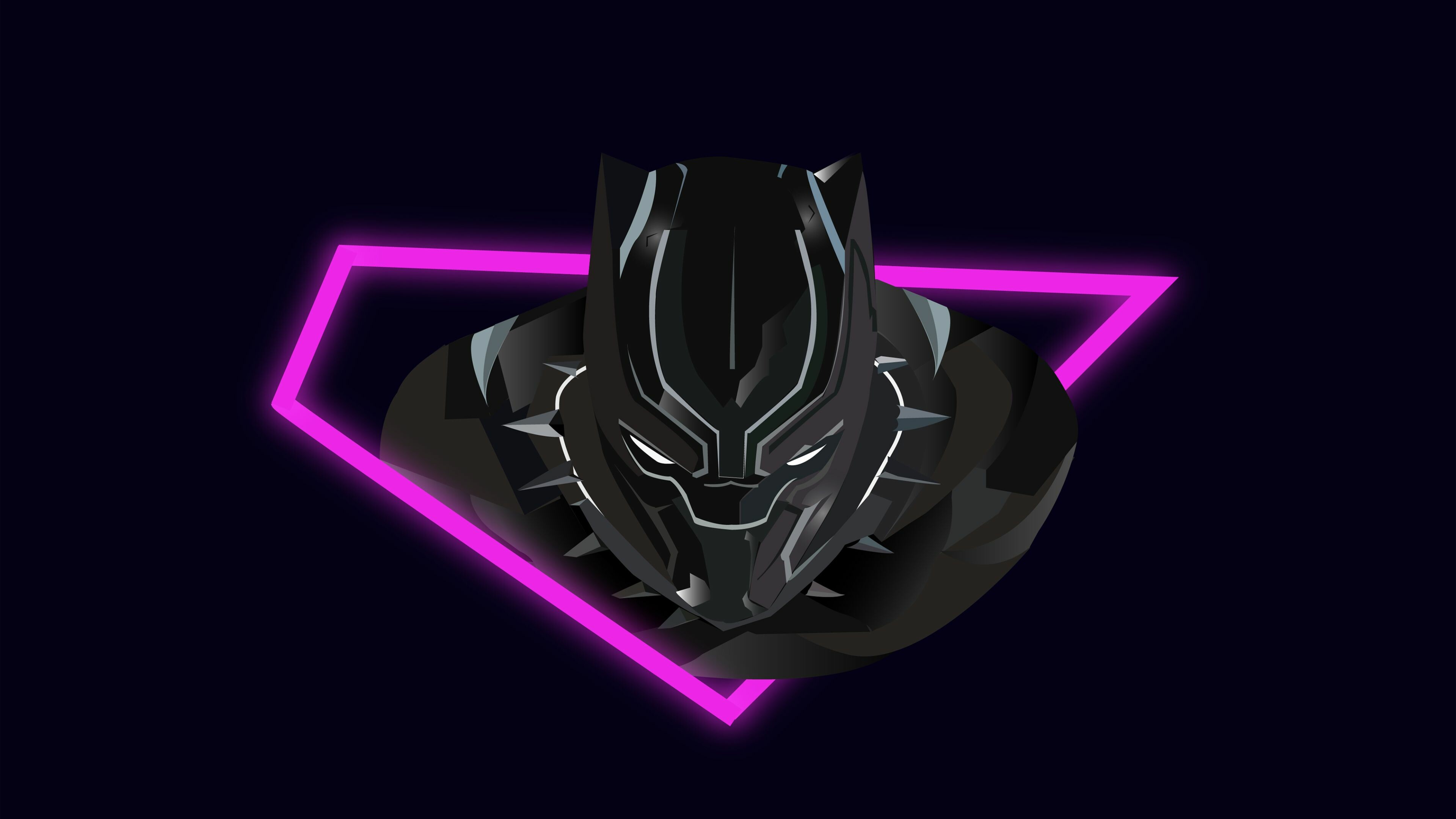 Black Panther vector art, 4K superheroes wallpapers, 3840x2160 4K Desktop