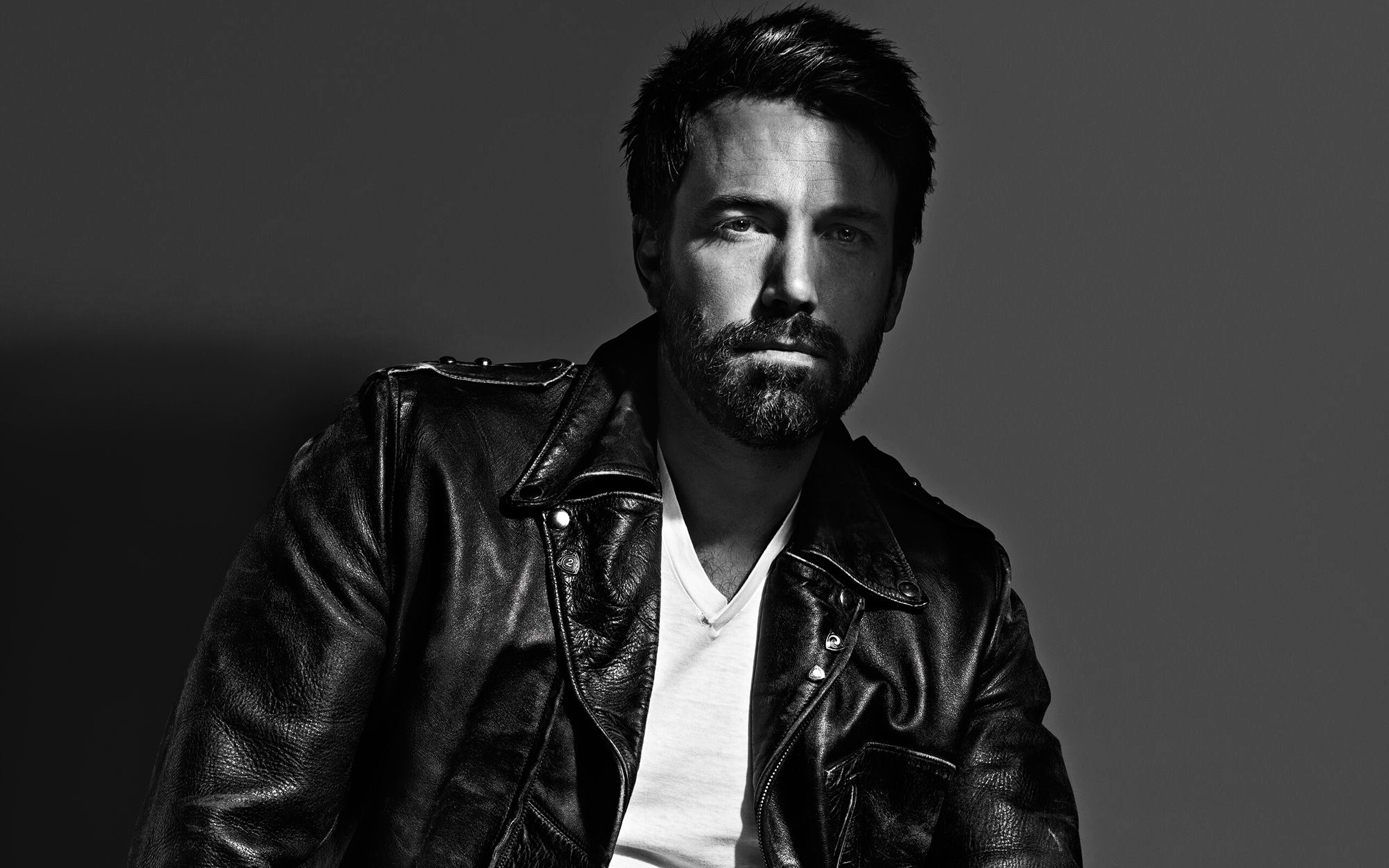 Ben Affleck, American actor photoshoot, Monochrome hollywood star, High quality pictures, 2560x1600 HD Desktop