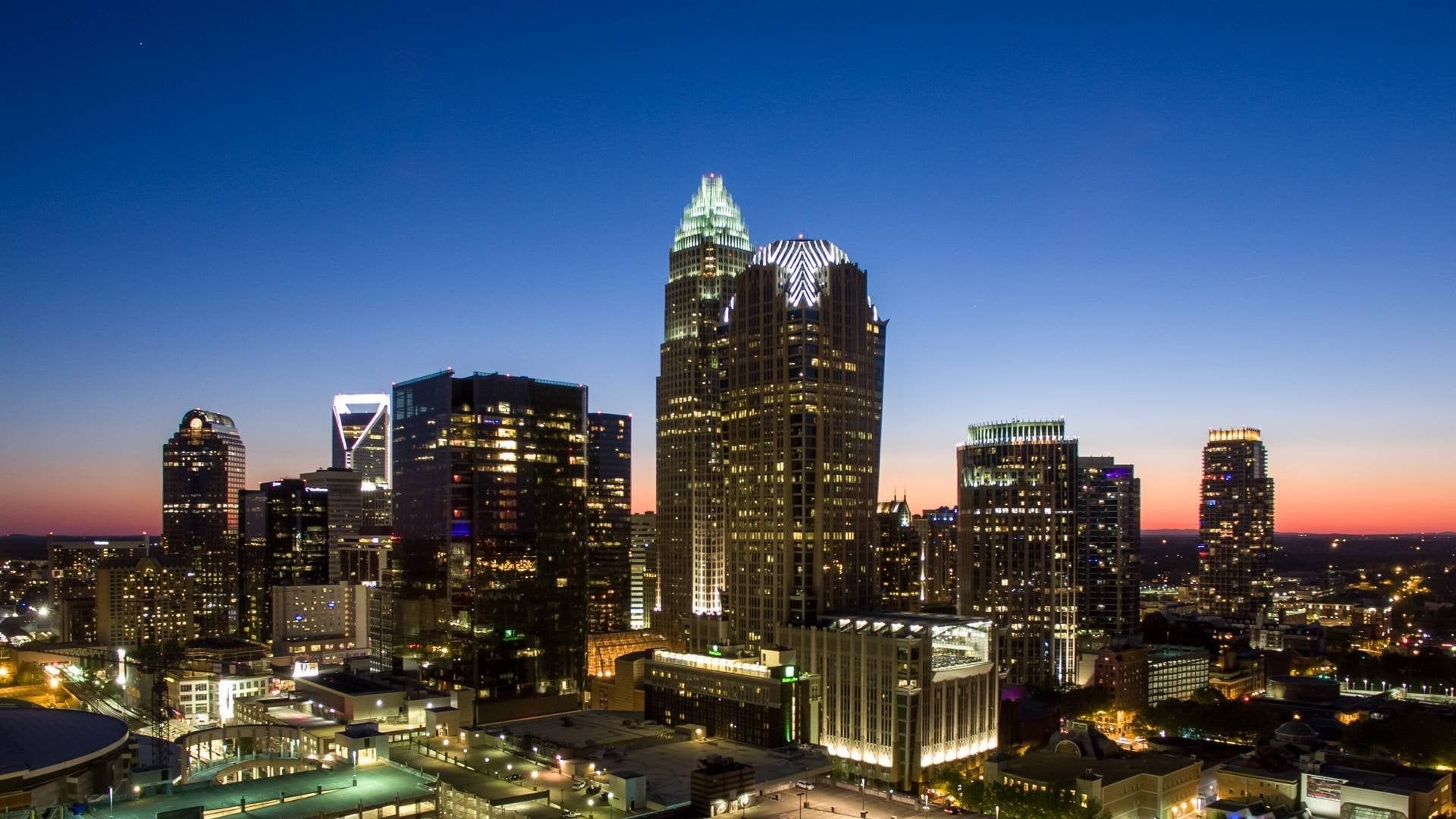 Charlotte NC Skyline, Urban charm, City lights, Vibrant atmosphere, 1920x1080 Full HD Desktop