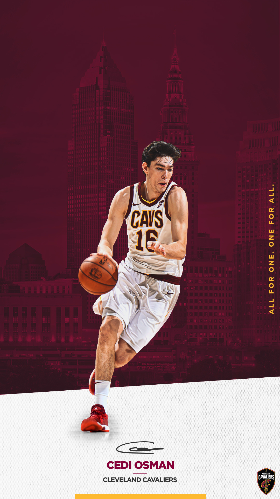 Cedi Osman, Cleveland Cavaliers Wallpaper, 1080x1920 Full HD Phone