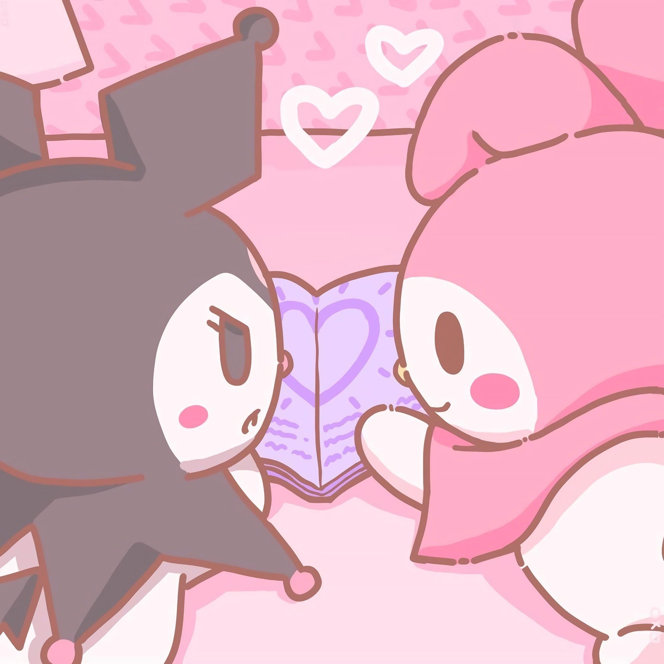 Kuromi, My Melody, open heart diary, HD Phone wallpaper
