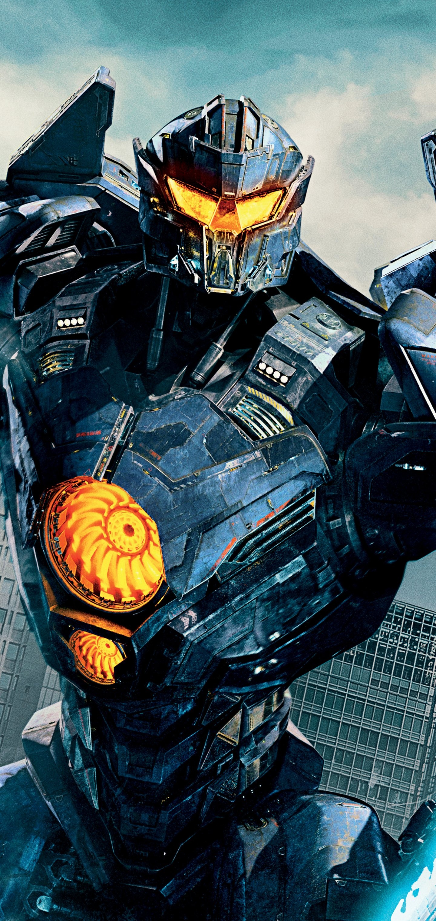 Pacific Rim, Giant robot battles, Alien invasion, Sci-fi action, 1440x3040 HD Phone