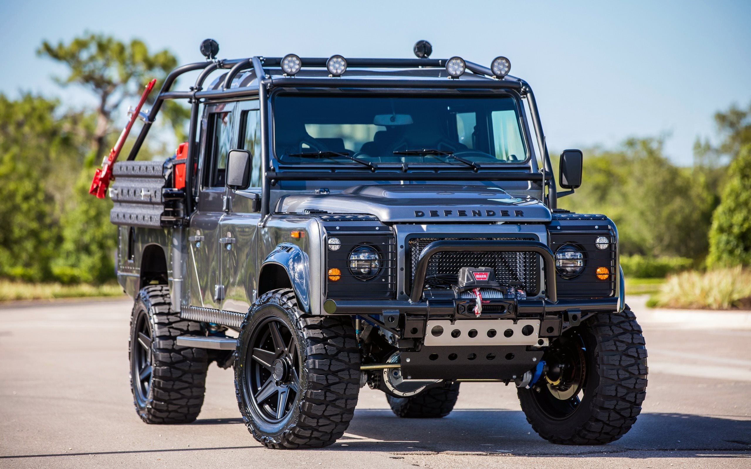 Land Rover Defender, Black Defender, tuning, Land Rover, 2560x1600 HD Desktop