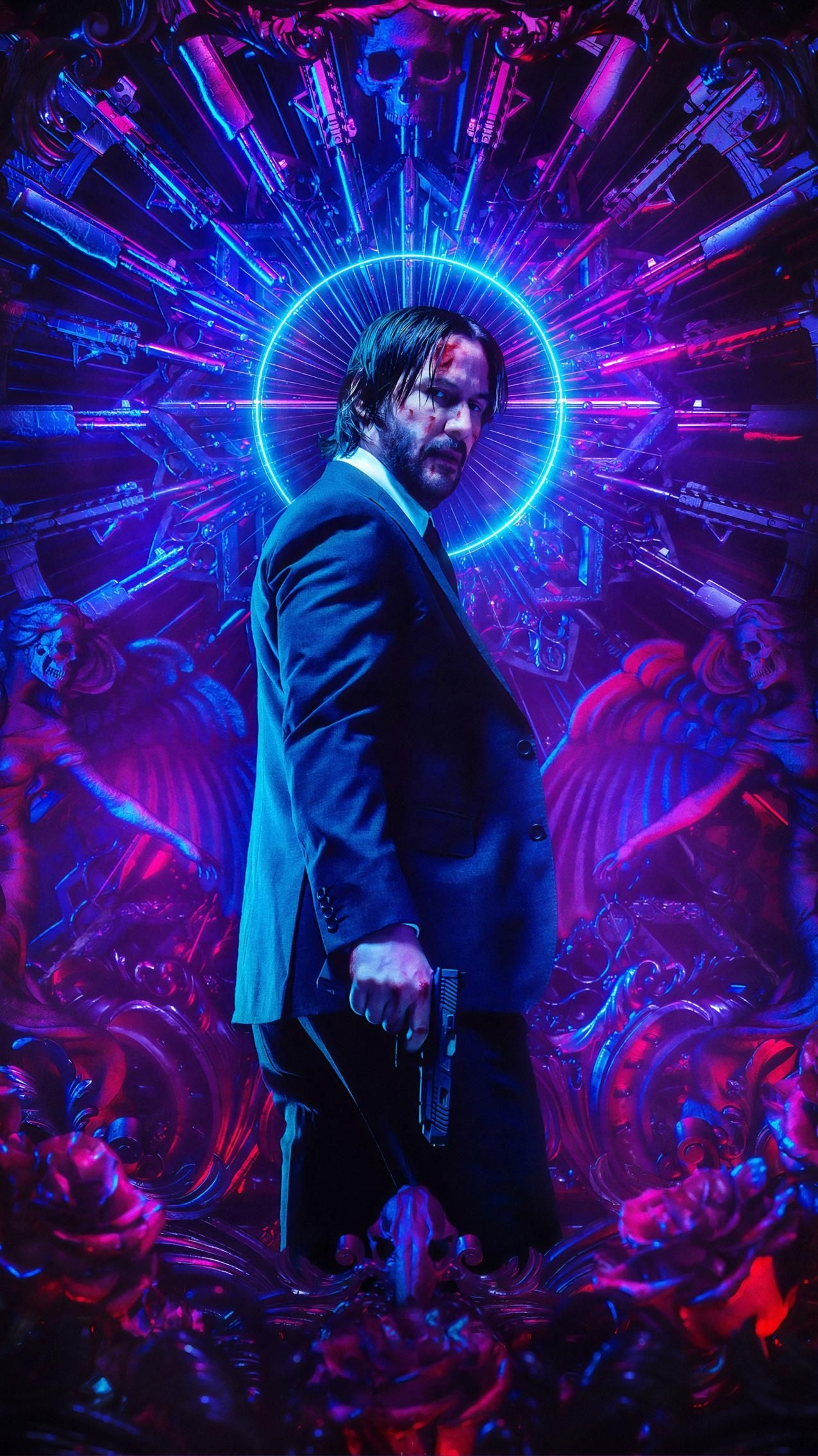 John Wick: Chapter 3 Parabellum, Phone wallpaper, MovieMania, Keanu Reeves, 1280x2270 HD Phone