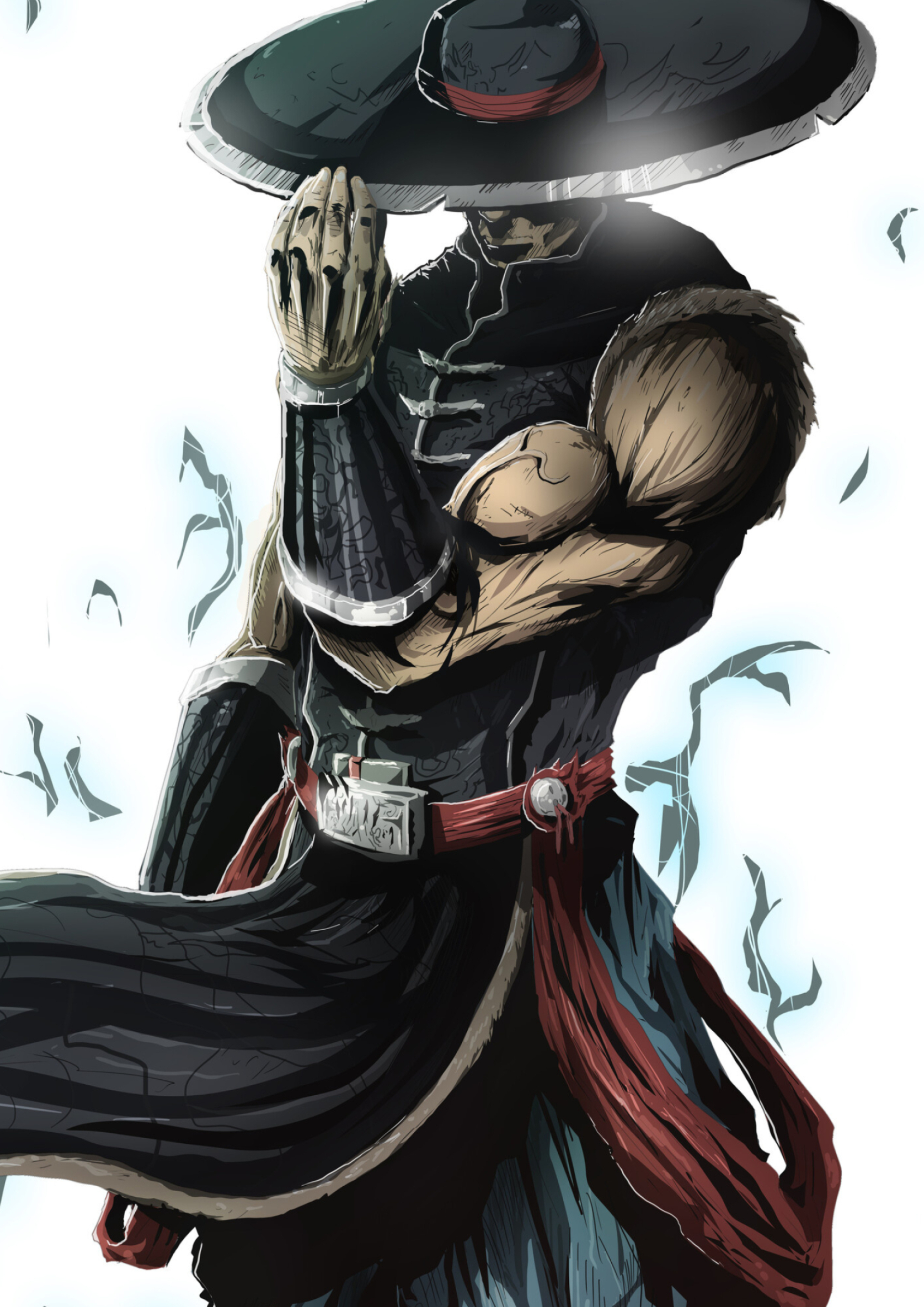 Kung Lao, Mortal Kombat franchise, Artistic depiction, Fierce warrior, 1920x2720 HD Phone