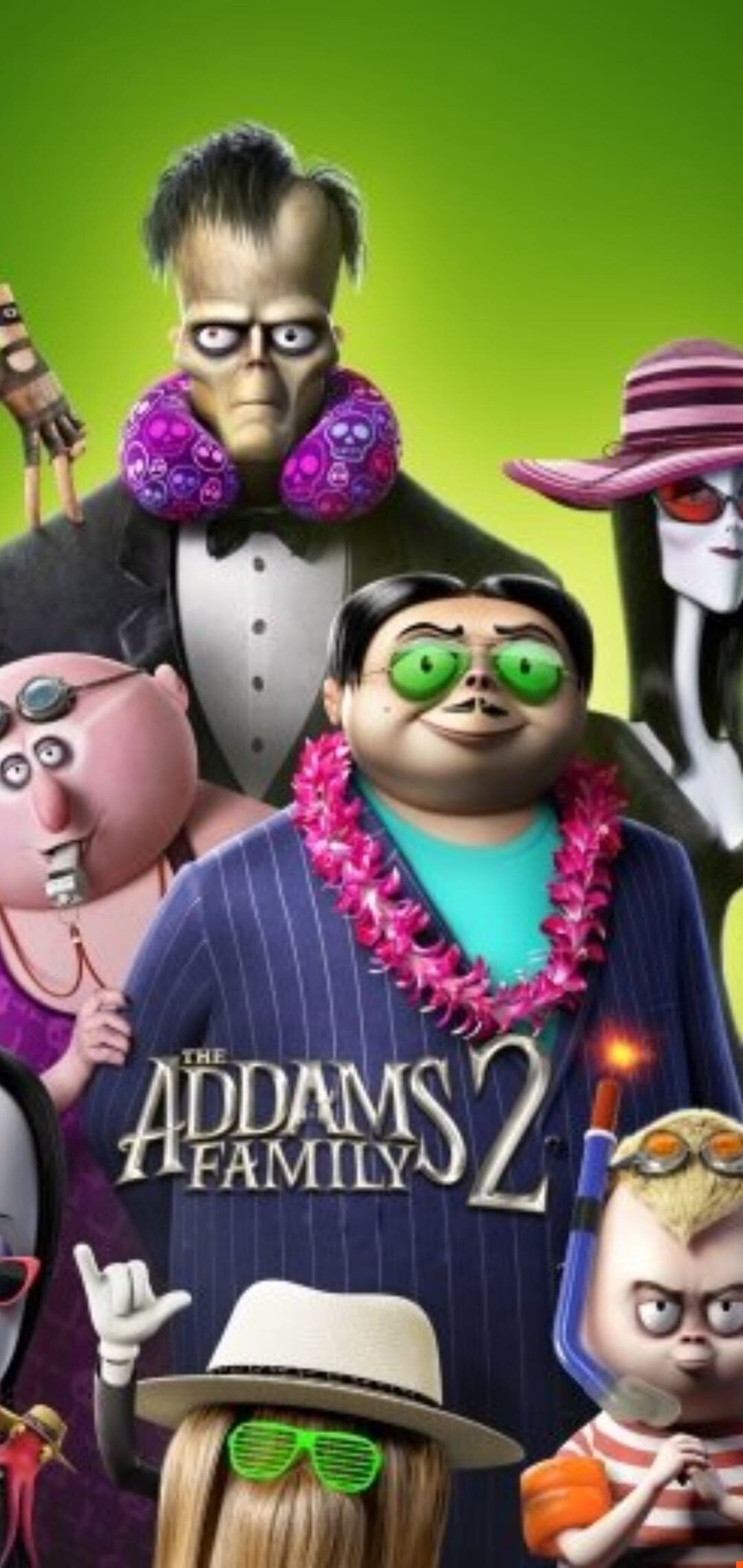 The Addams Family 2, Quirky animation, Memorable characters, Family fun, 1080x2280 HD Phone