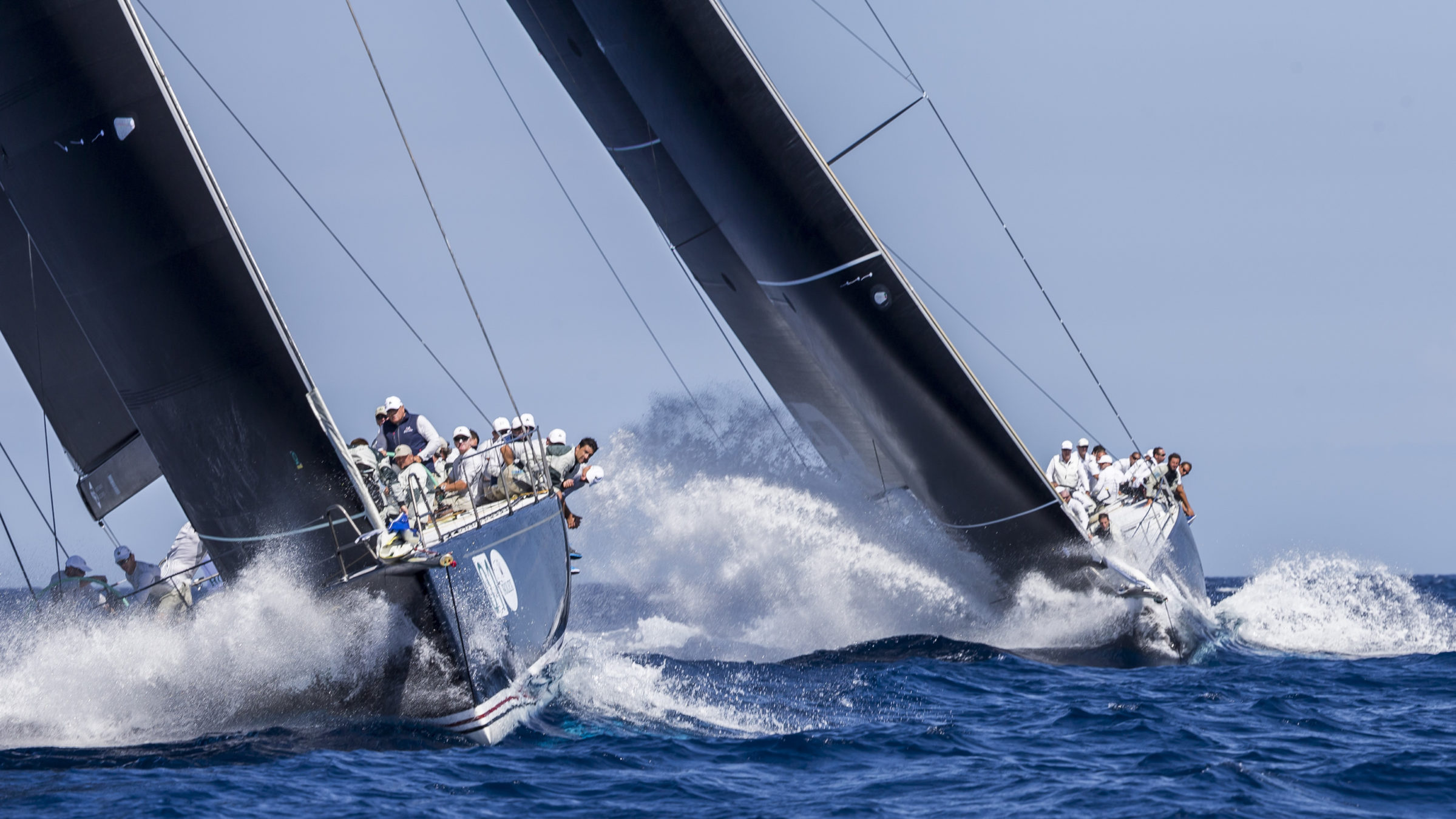 Gathering of racing giants, Porto Cervo event, Sailing world, Prestigious regatta, 2400x1350 HD Desktop