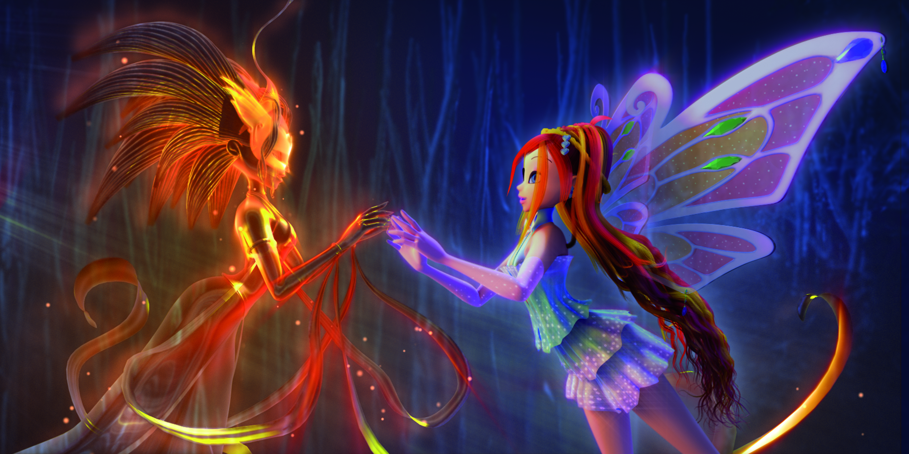 Winx, Animation series, Daphne, Enchantix, 3150x1580 HD Desktop