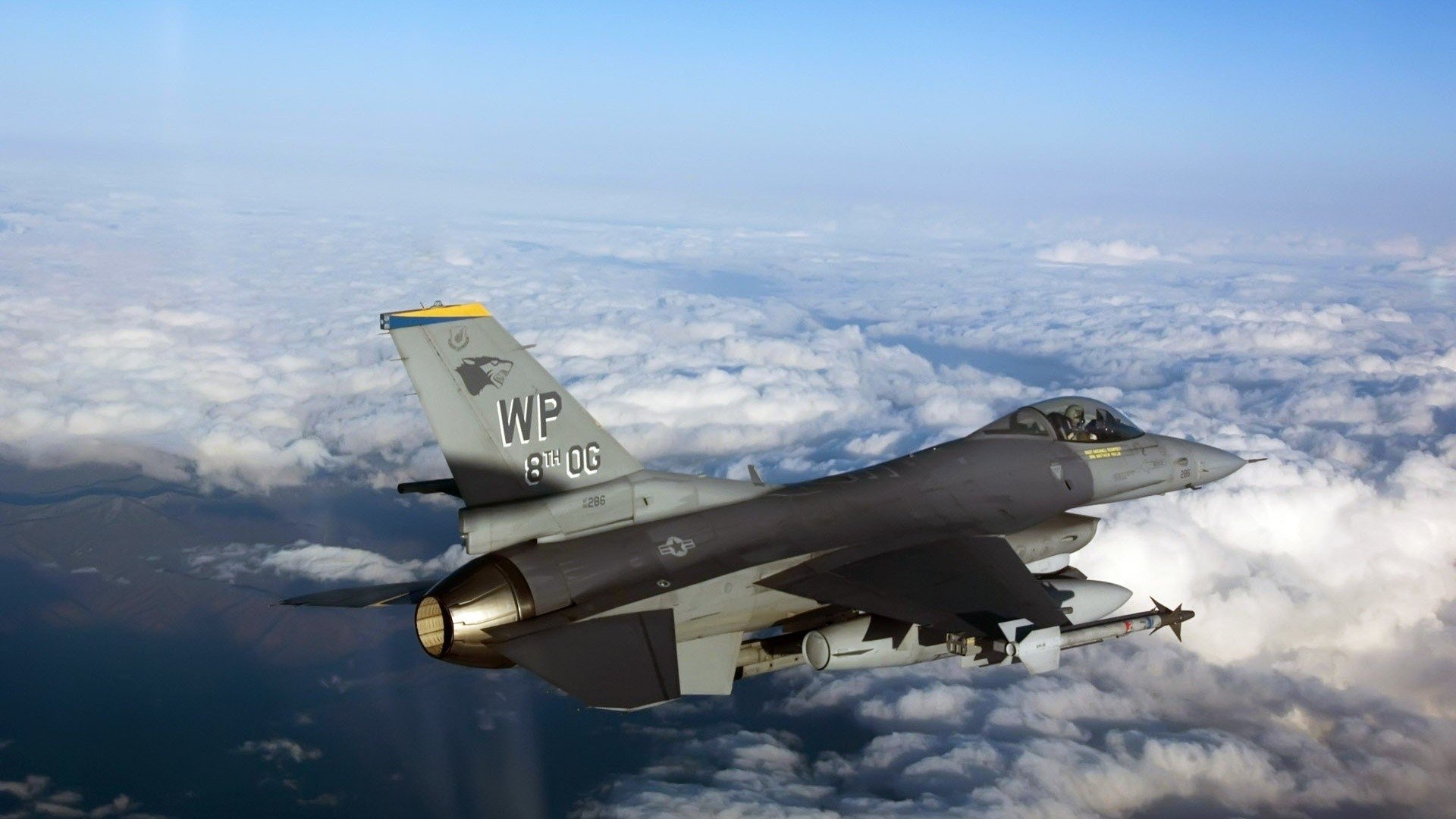 F-16 Fighting Falcon wallpaper, War aircraft, 1920x1080 Full HD Desktop