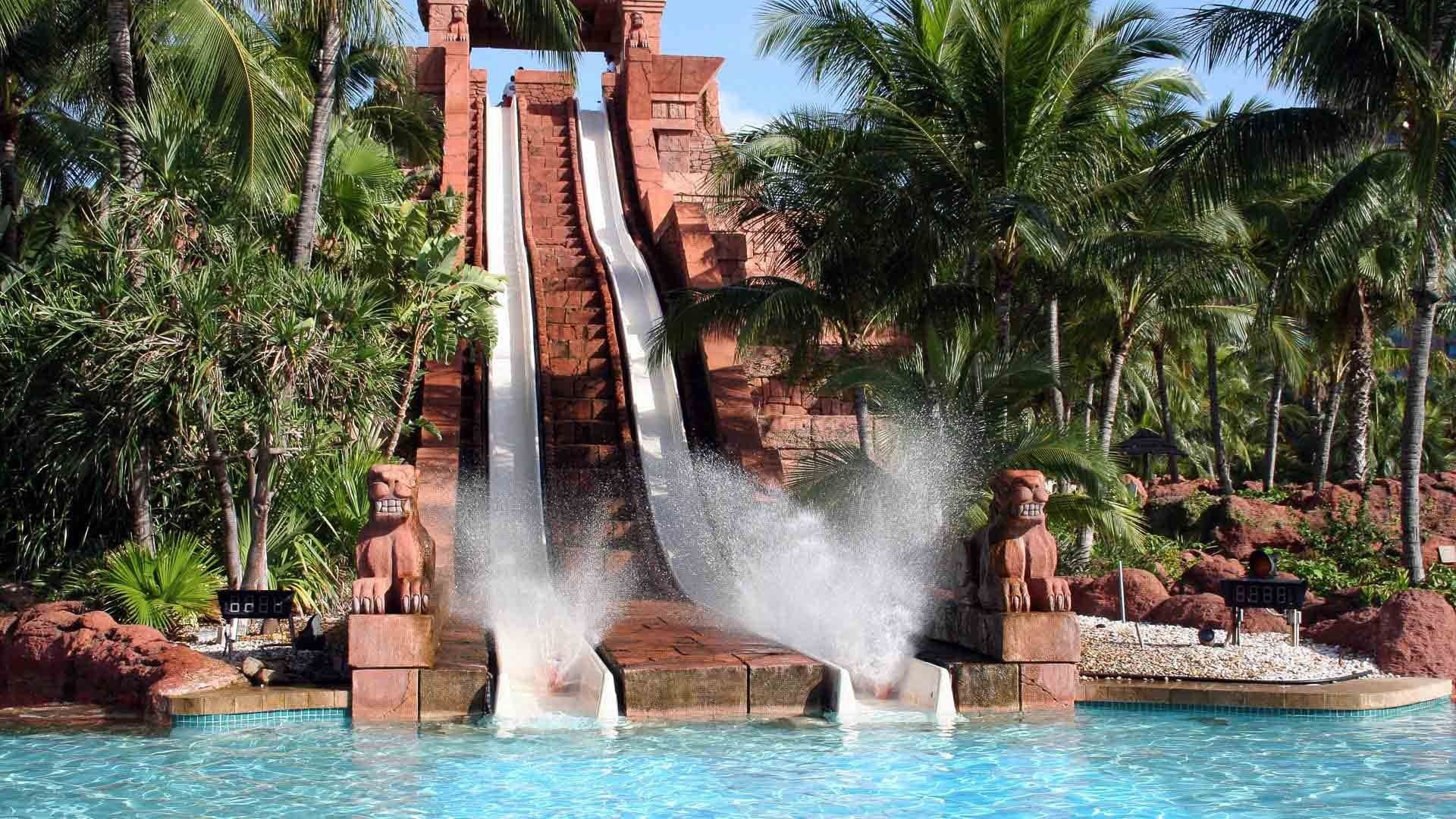 Water slide wallpapers, Top free backgrounds, Aquatic fun, Exciting rides, 1920x1080 Full HD Desktop