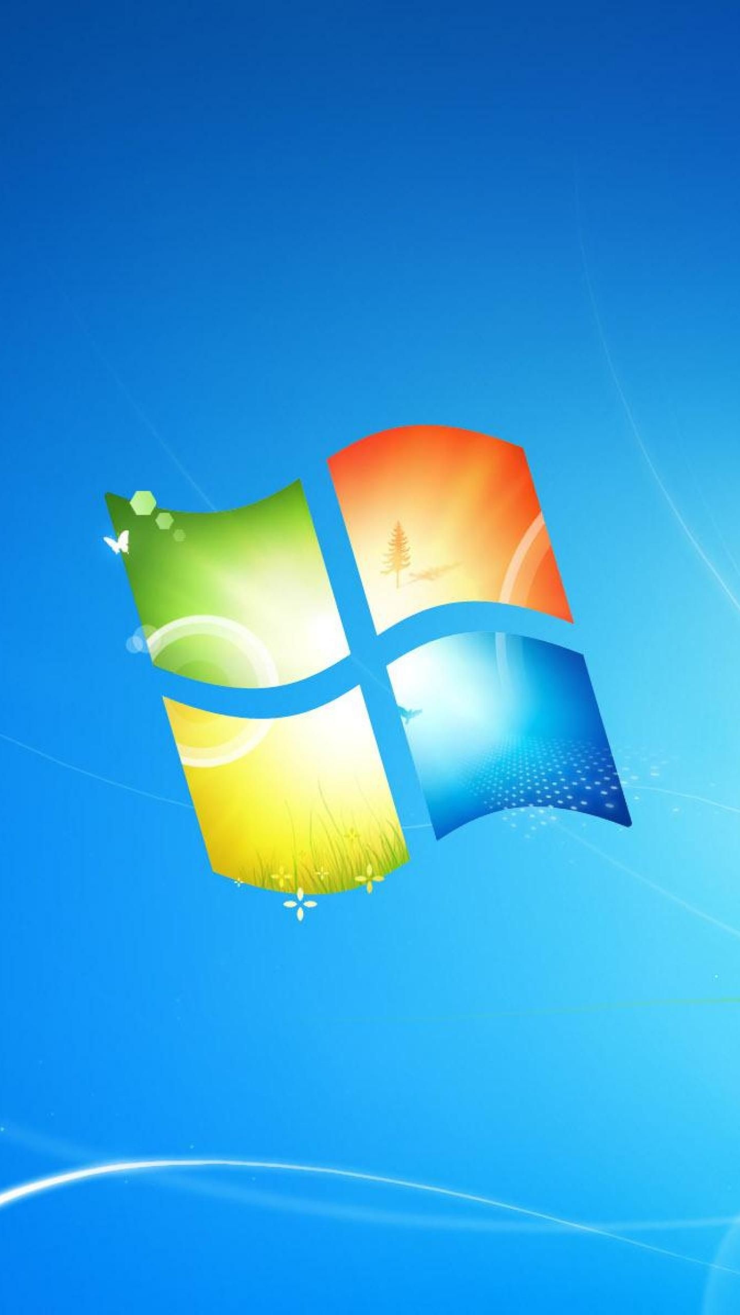 Microsoft Windows 7 logo, Windows 7 Harmony artwork, Windows Aero light streaks, HD Phone wallpaper