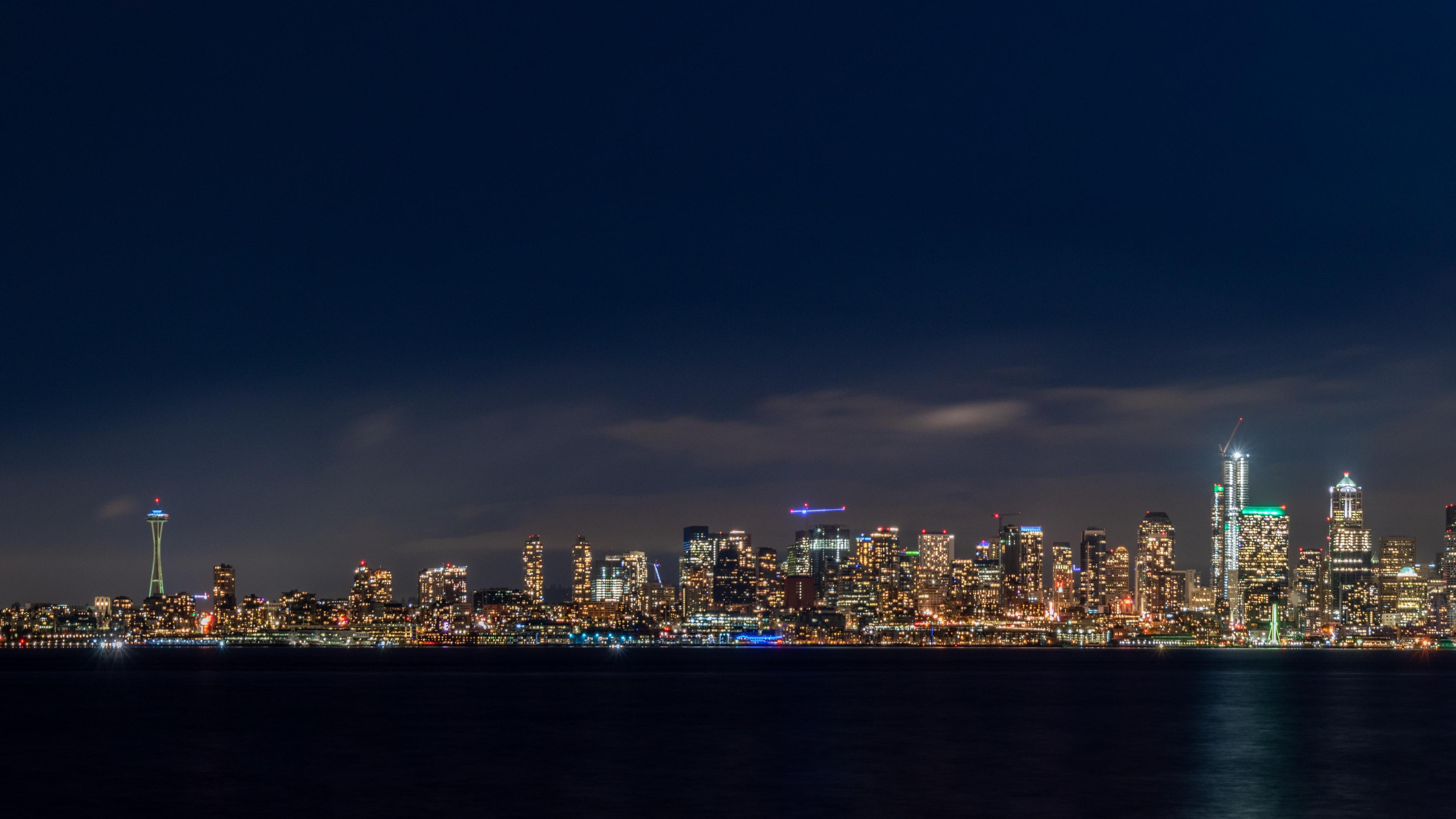 Alki Beach view, Seattle Wallpaper, 3840x2160 4K Desktop