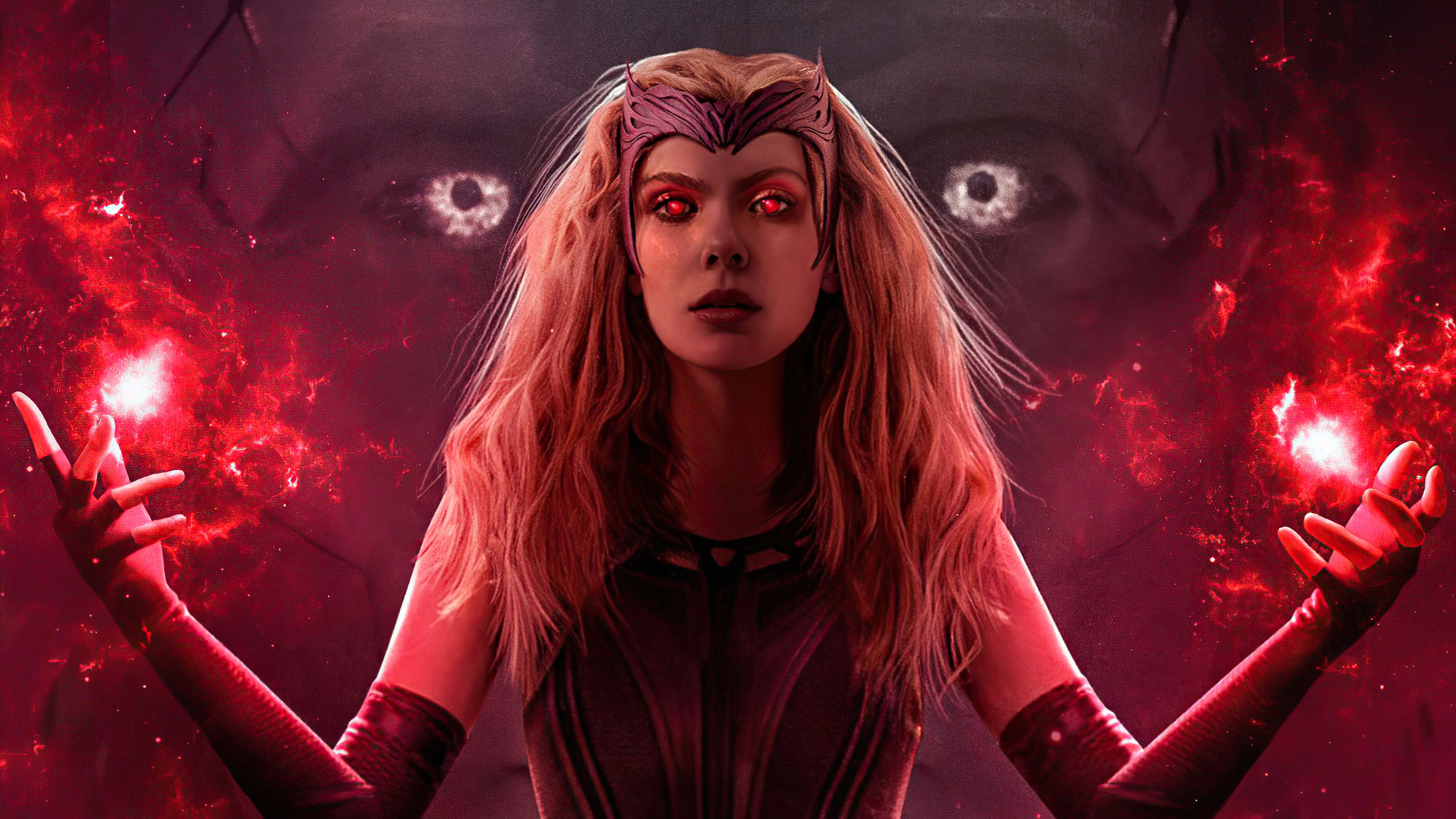 Scarlet Witch, WandaVision Scarlet Witch, 4K HD resolution, Vibrant wallpapers, 3840x2160 4K Desktop