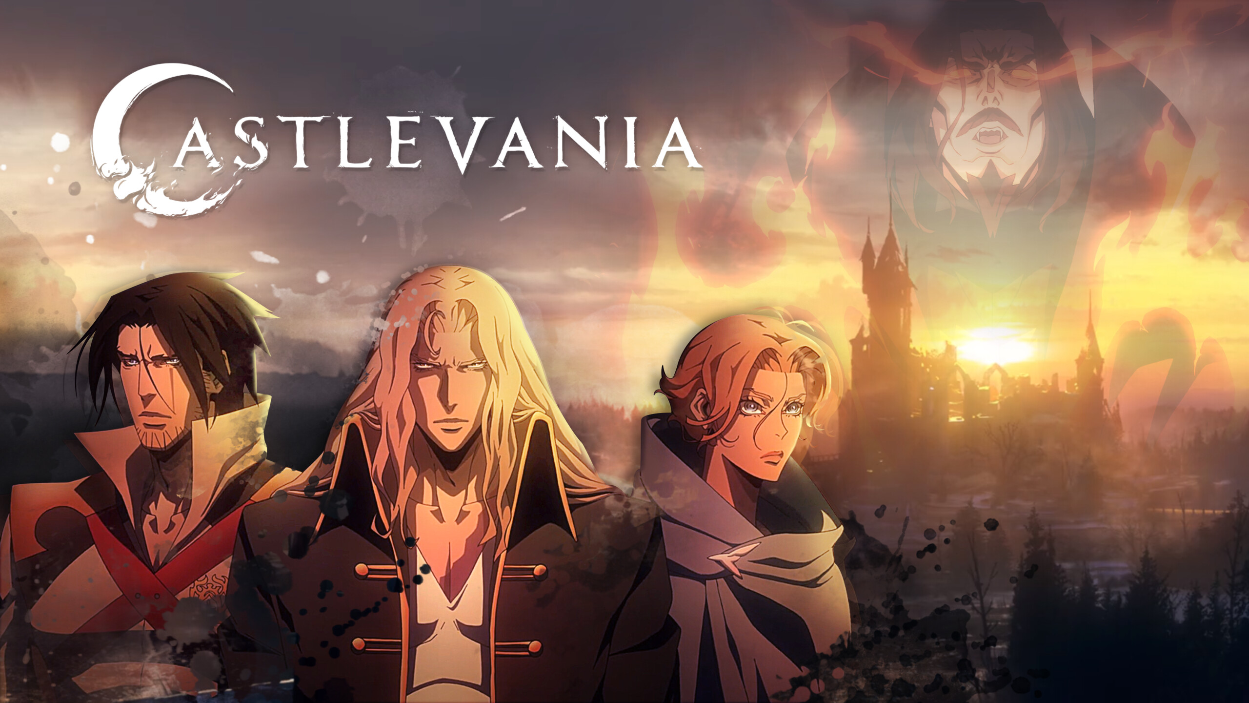 Castlevania (Netflix), Gothic artwork, Legacy of Darkness, Netflix animated series, 2560x1440 HD Desktop
