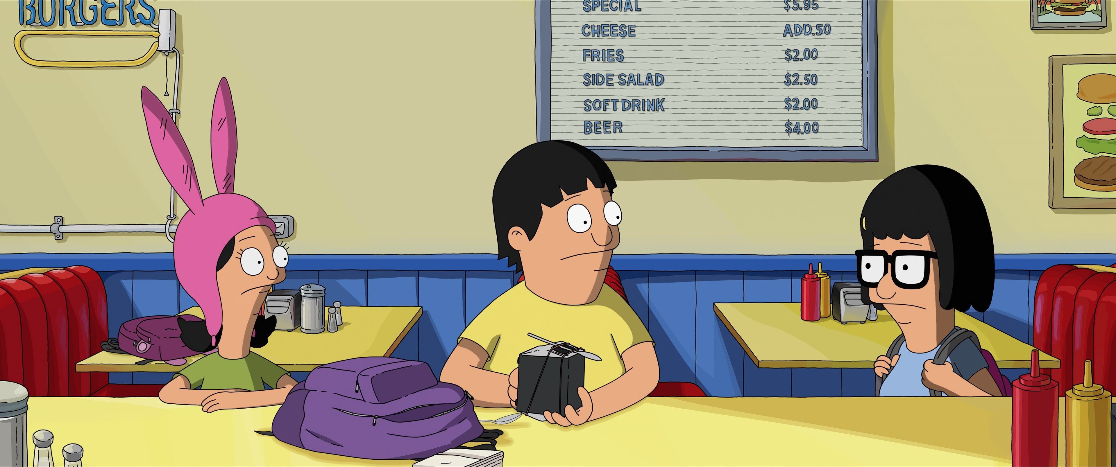 Bob's Burgers movie, Armageddon gallery, Fascinating stills, Movie magic, 3840x1610 Dual Screen Desktop