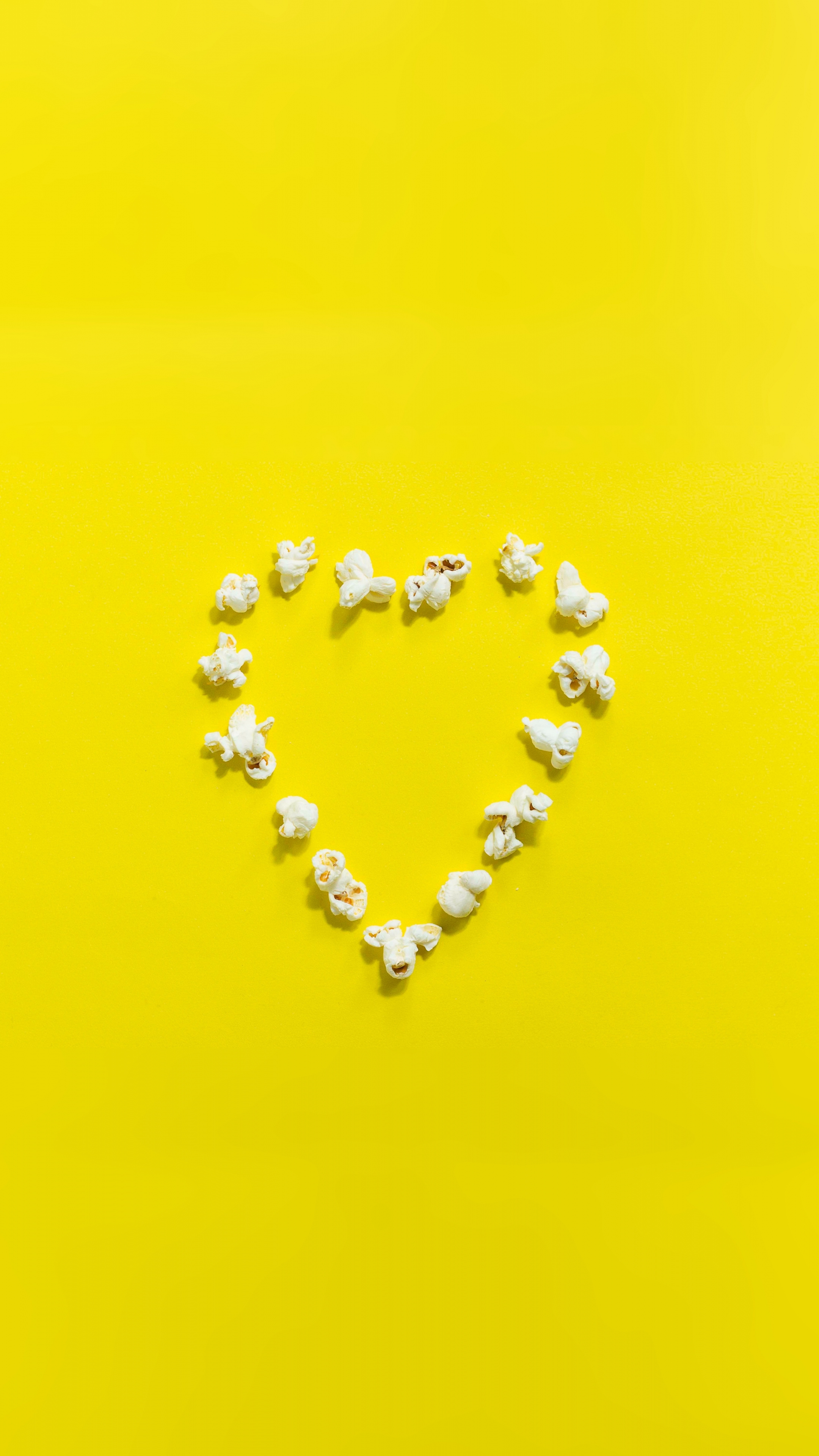 Popcorn, Heart Shape Wallpaper, 2160x3840 4K Phone