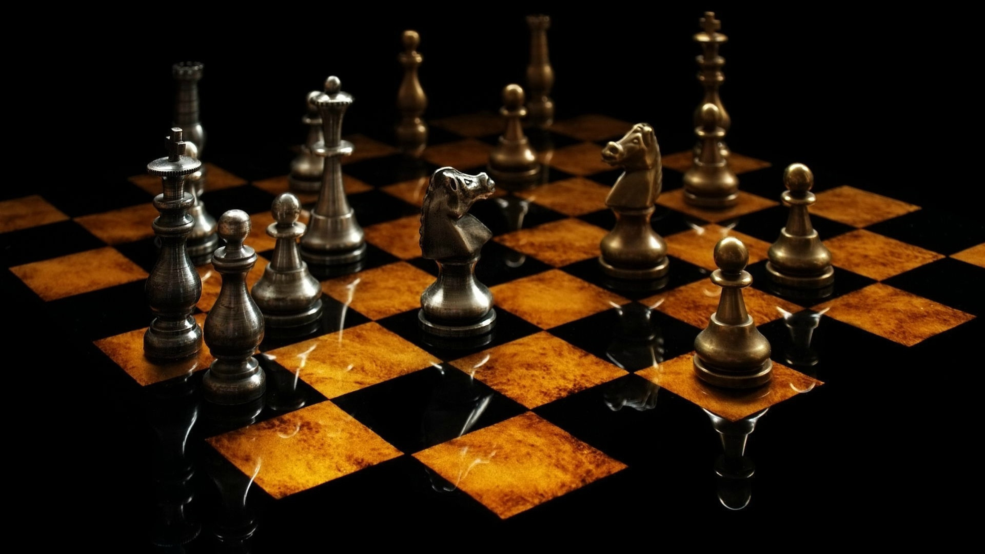 Metallic, Chess Wallpaper, 3840x2160 4K Desktop