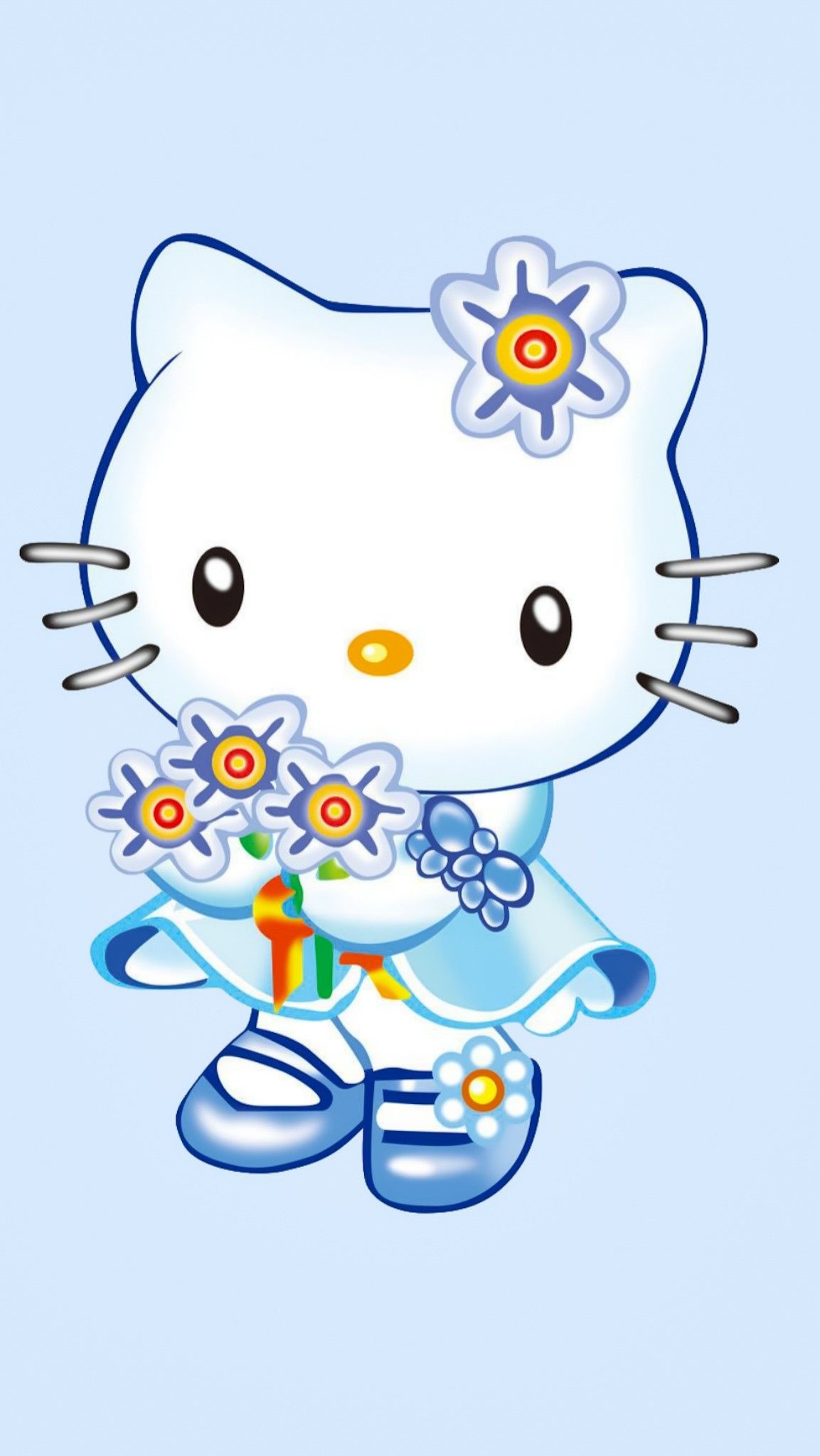 Bouquet, Hello Kitty Wallpaper, 1160x2050 HD Phone