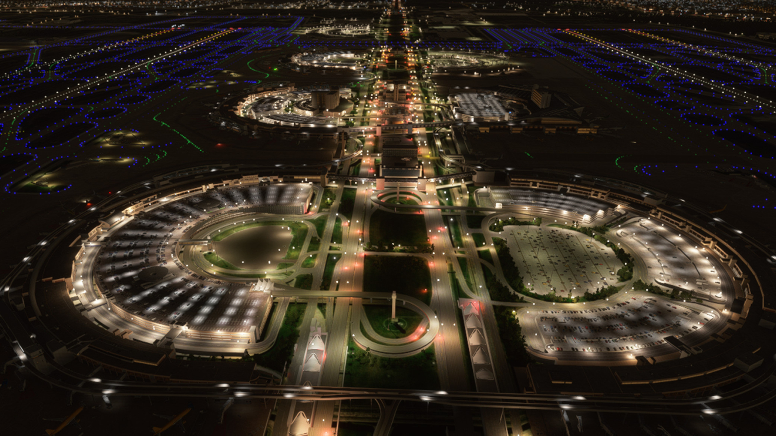 Dallas Fort Worth Airport, Flight Simulator, 2560x1440 HD Desktop