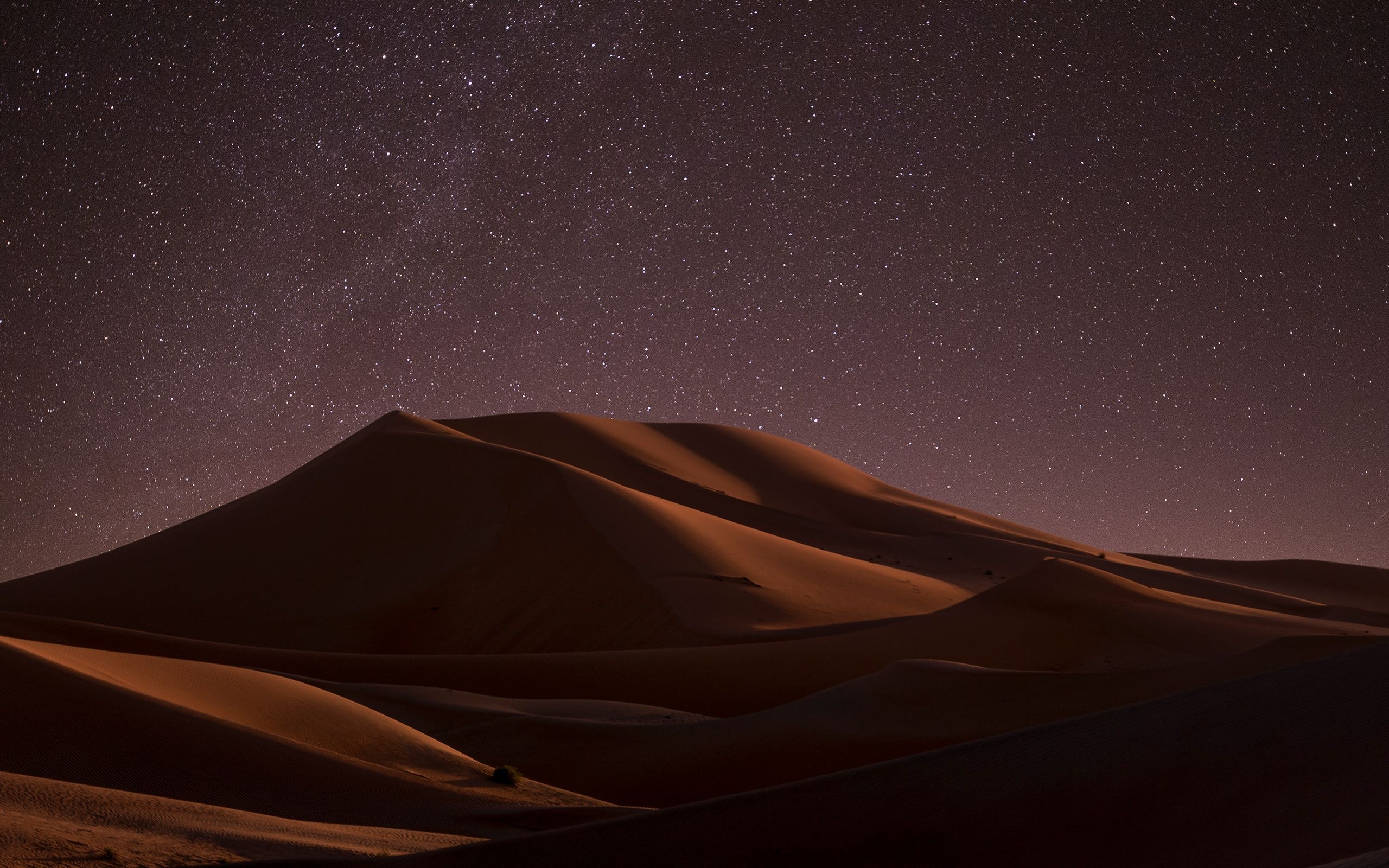desert sand dunes, starry night sky, starlit desert landscape, HD Desktop wallpaper