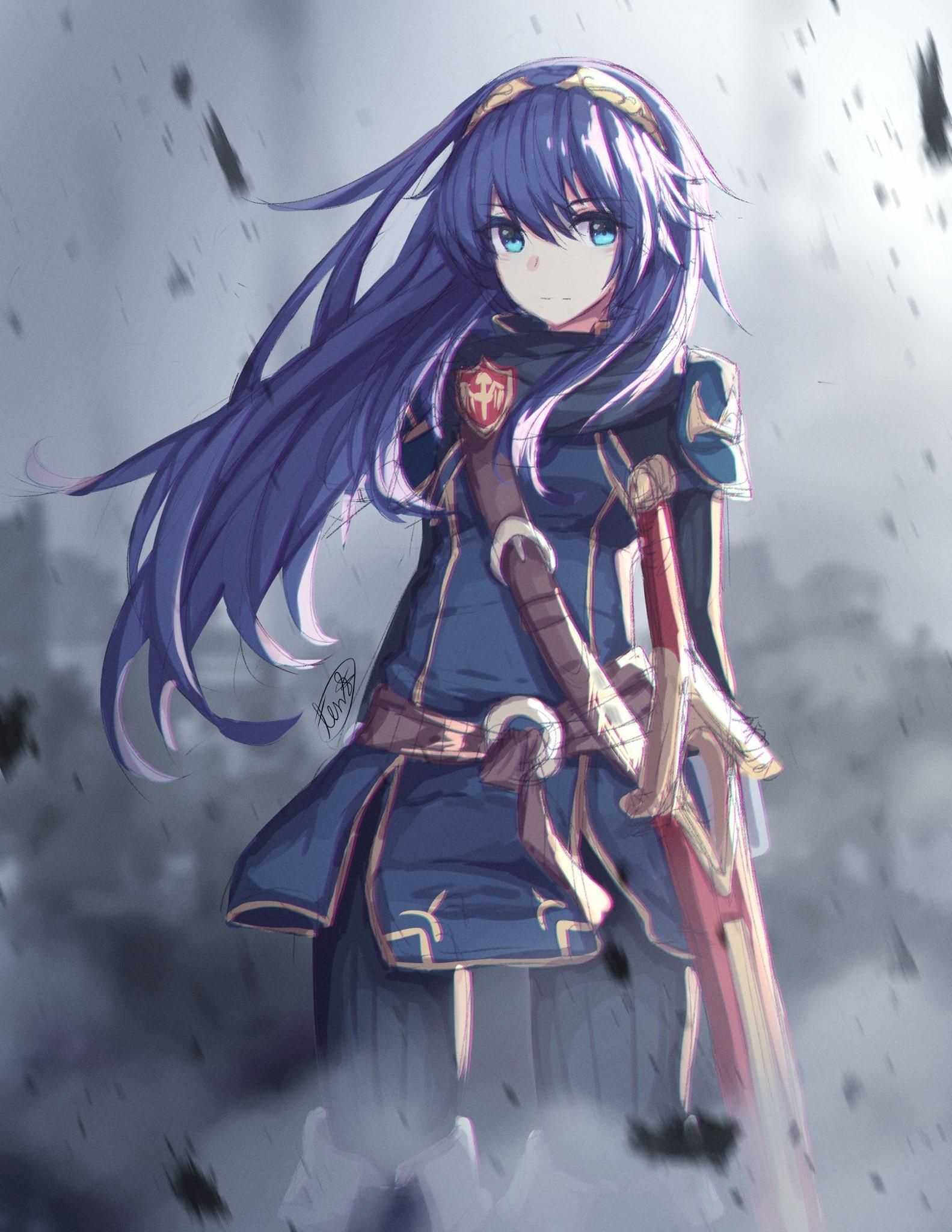 Lucina in the battlefield, Emblem's heroic character, Emblem warriors, Unforgettable battles, 1590x2050 HD Phone